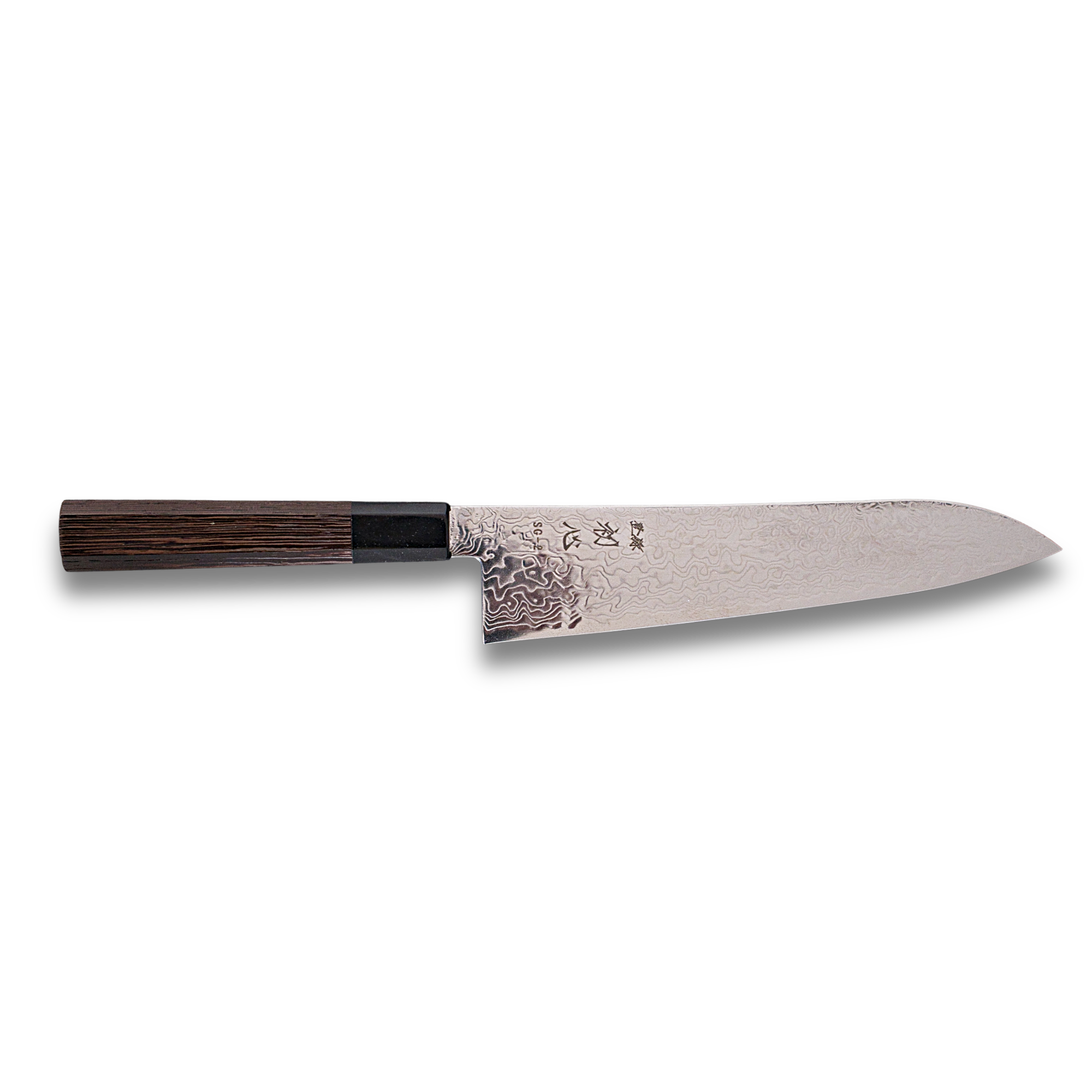 Ryuhyo SG2 Damascus Migaki Gyuto 210mm – Wenge Wood Handle 1