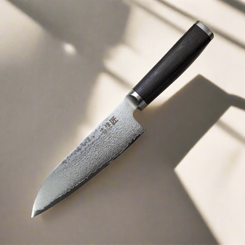 Miyako SUS 180mm Santoku Knife - 33 Layer Damascus Steel Blade – Made in Japan