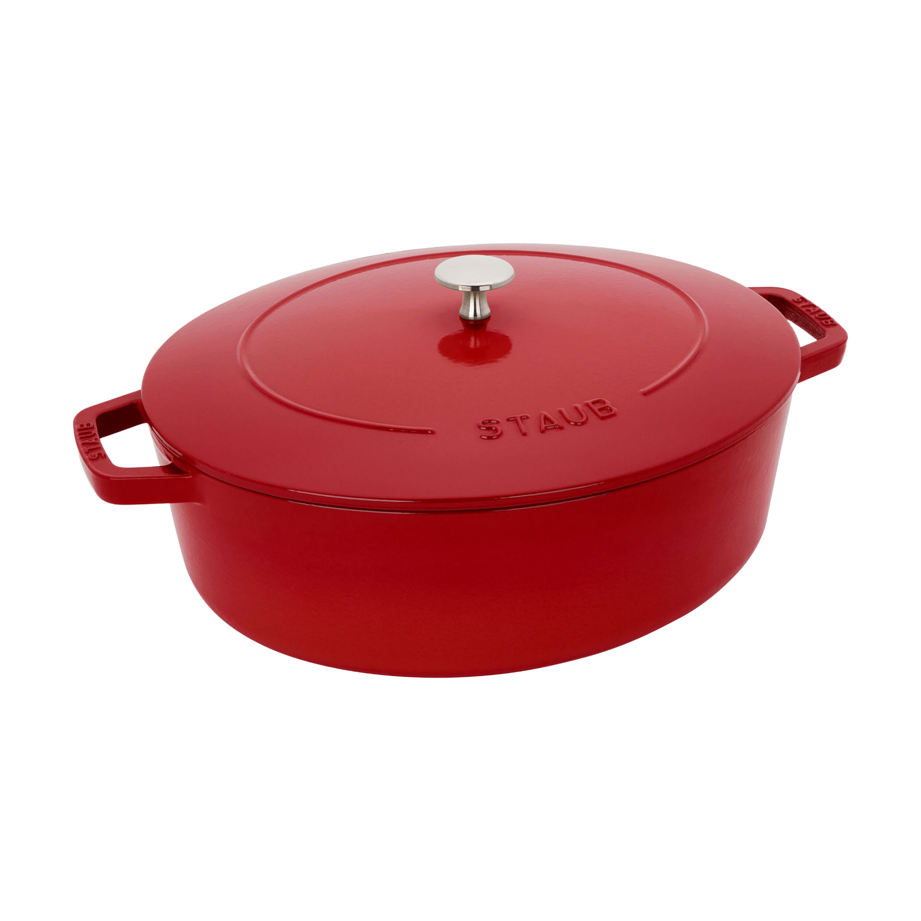 Staub La Cocotte 6 L Cast Iron Oval Wide Oval Dutch Oven, Cherry-0