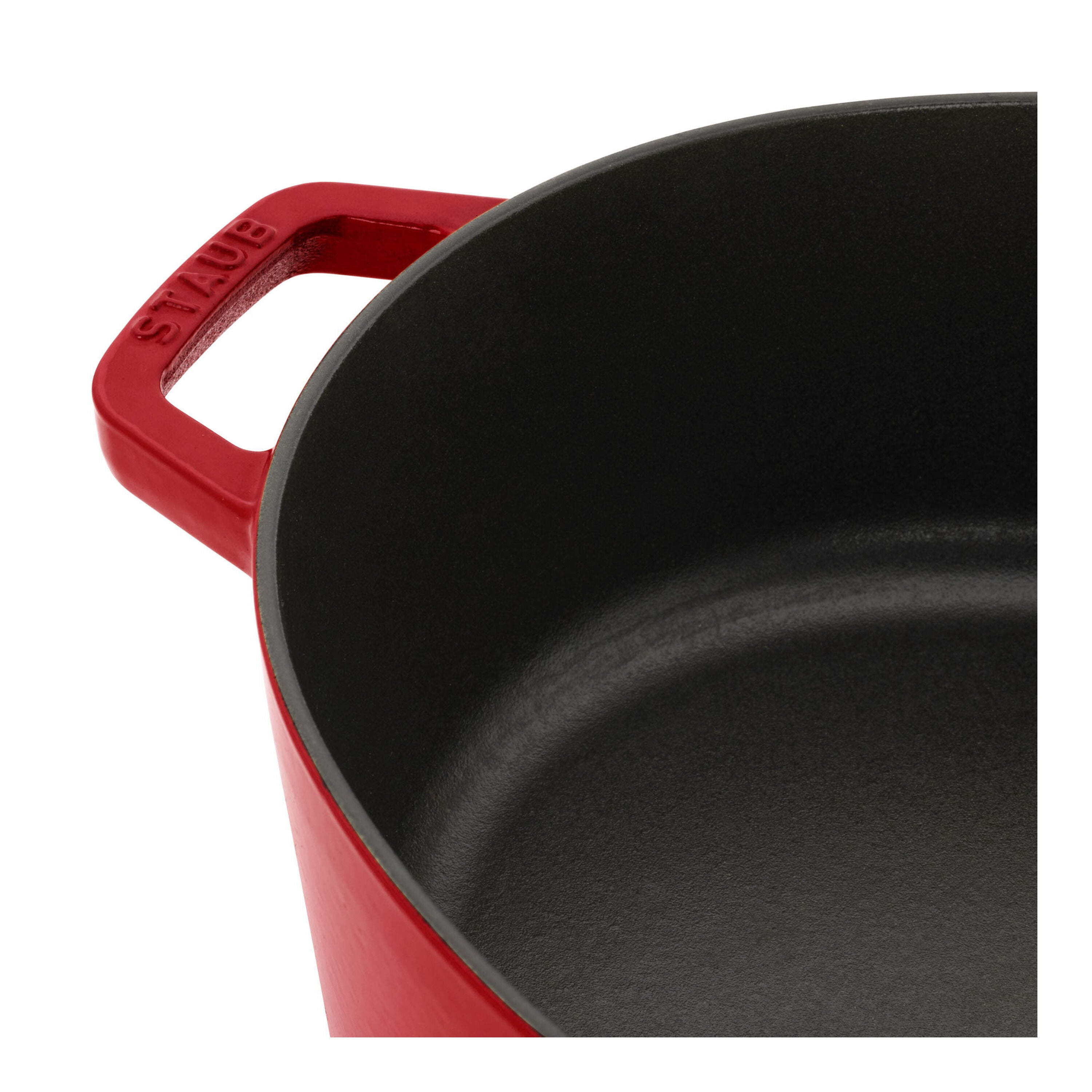 Staub La Cocotte 6 L Cast Iron Oval Wide Oval Dutch Oven, Cherry-2