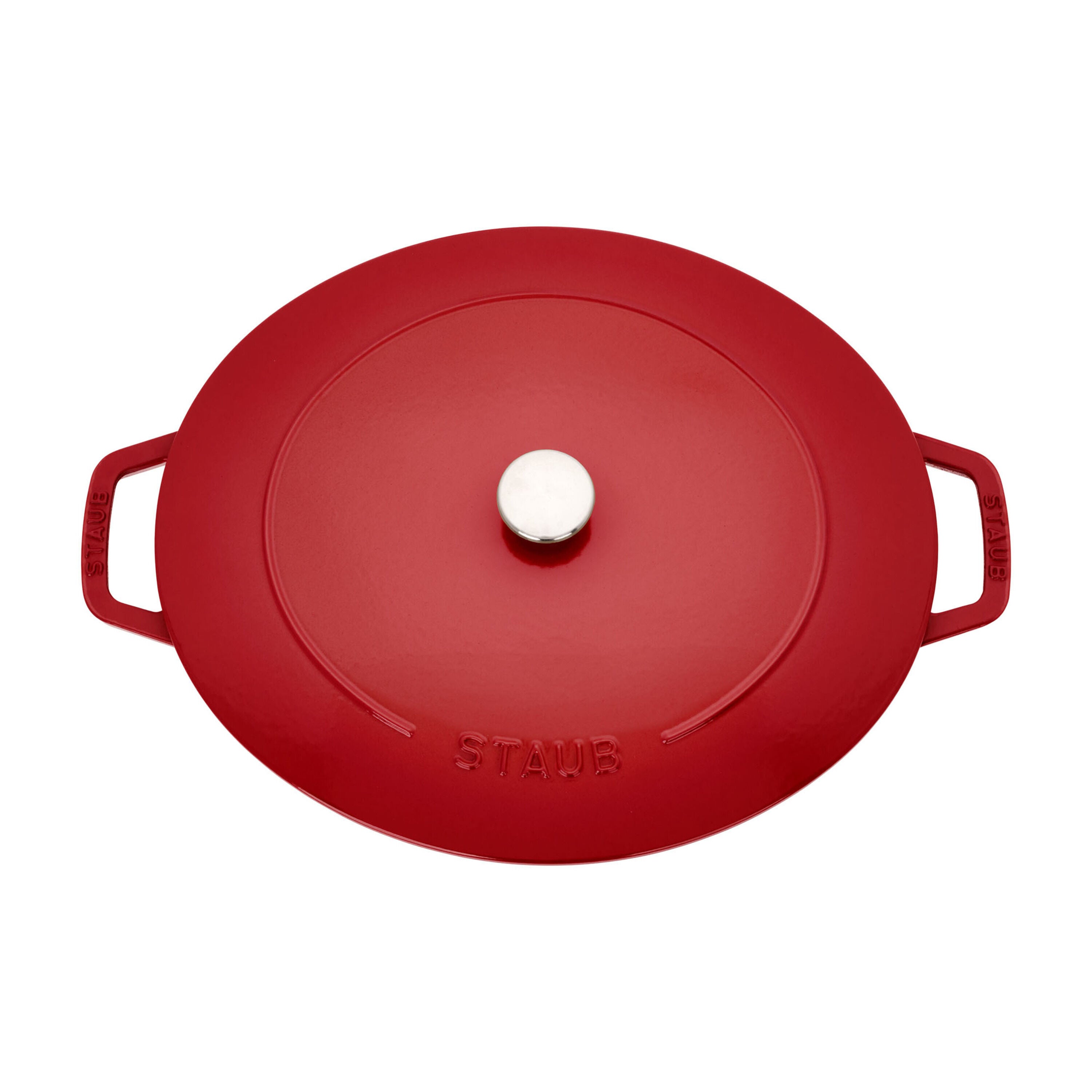 Staub La Cocotte 6 L Cast Iron Oval Wide Oval Dutch Oven, Cherry-3