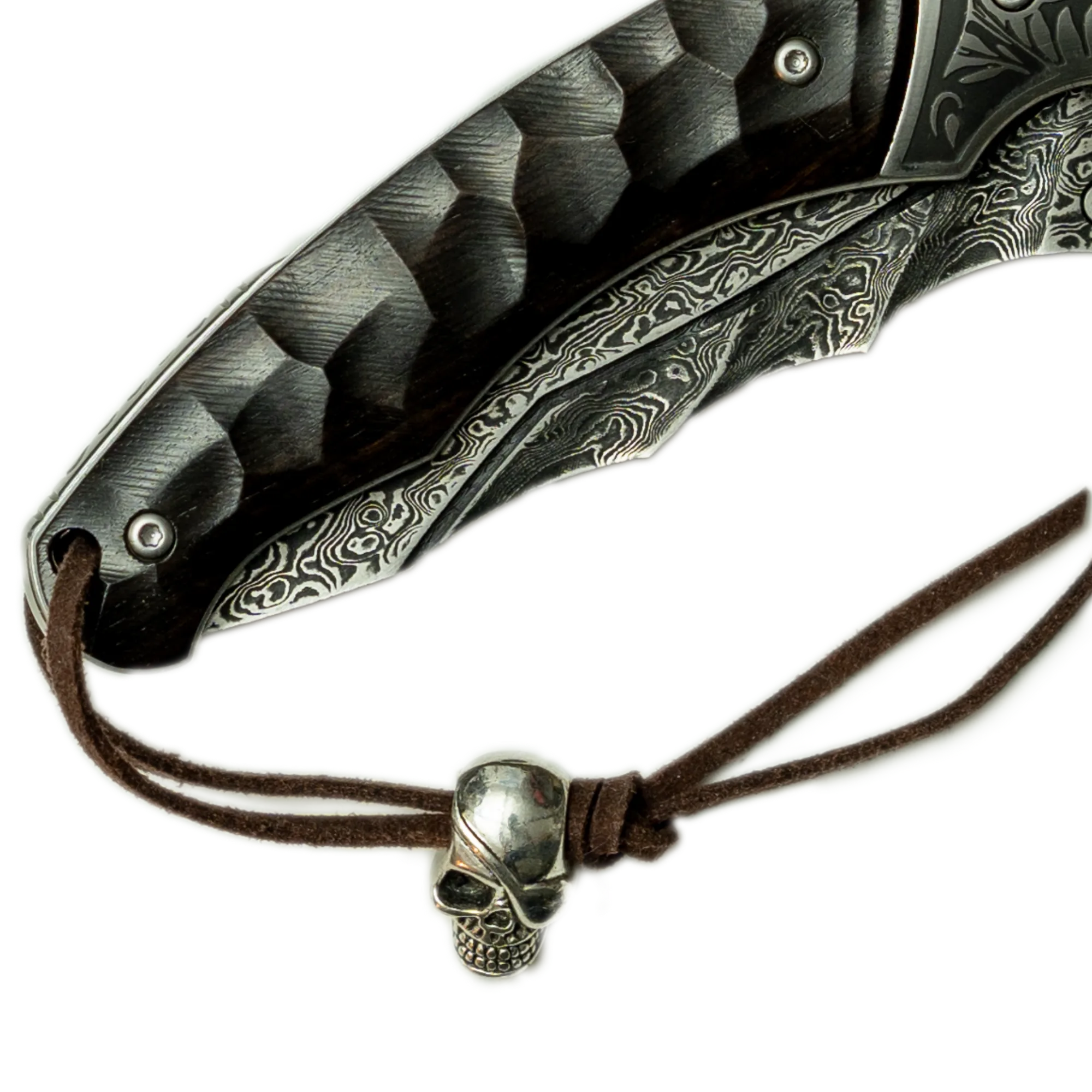 Scorpion VG10 Damascus Steel Folding Knife – 9.5cm Blade,