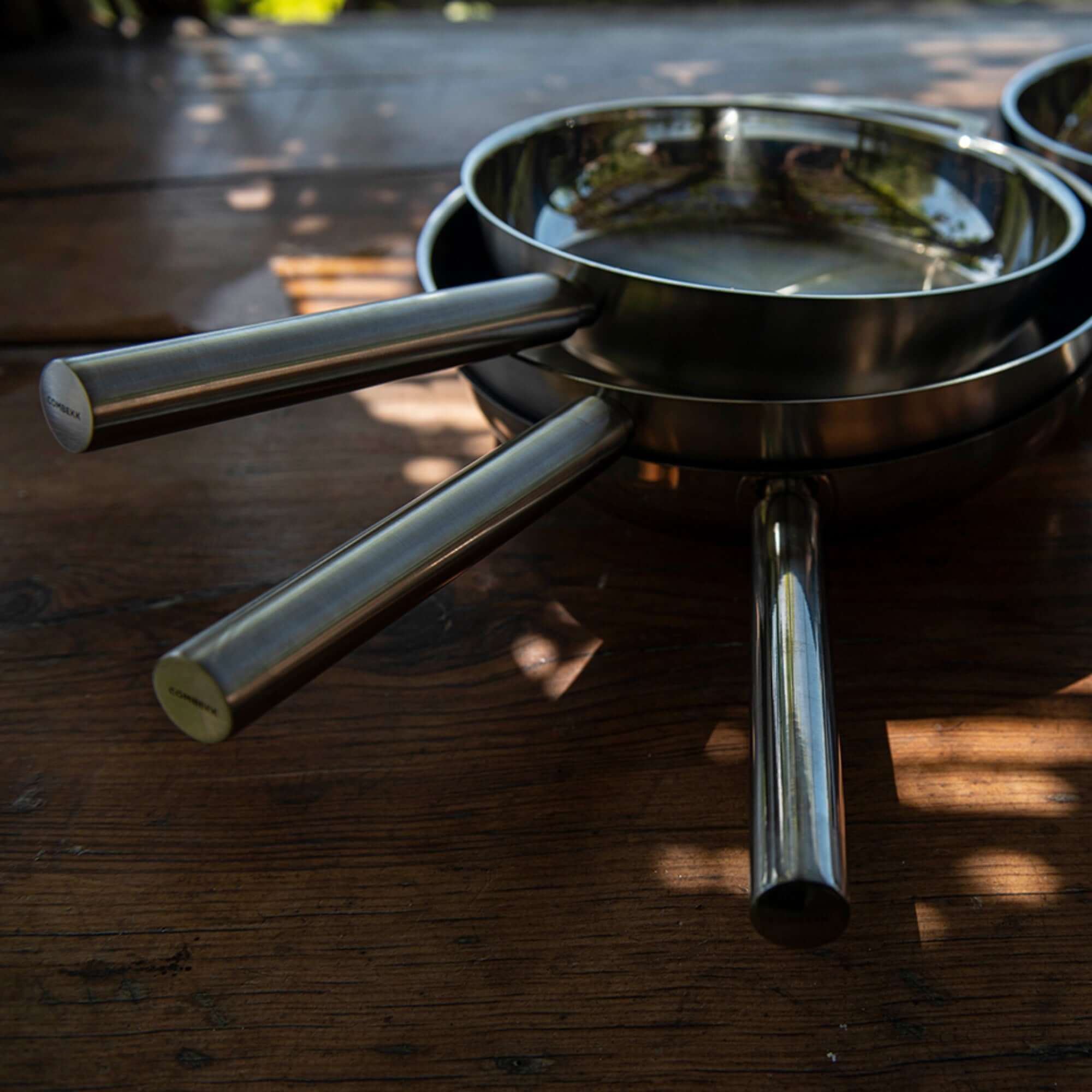 COMBEKK | Stainless Steel Fry PAN Set of Three
