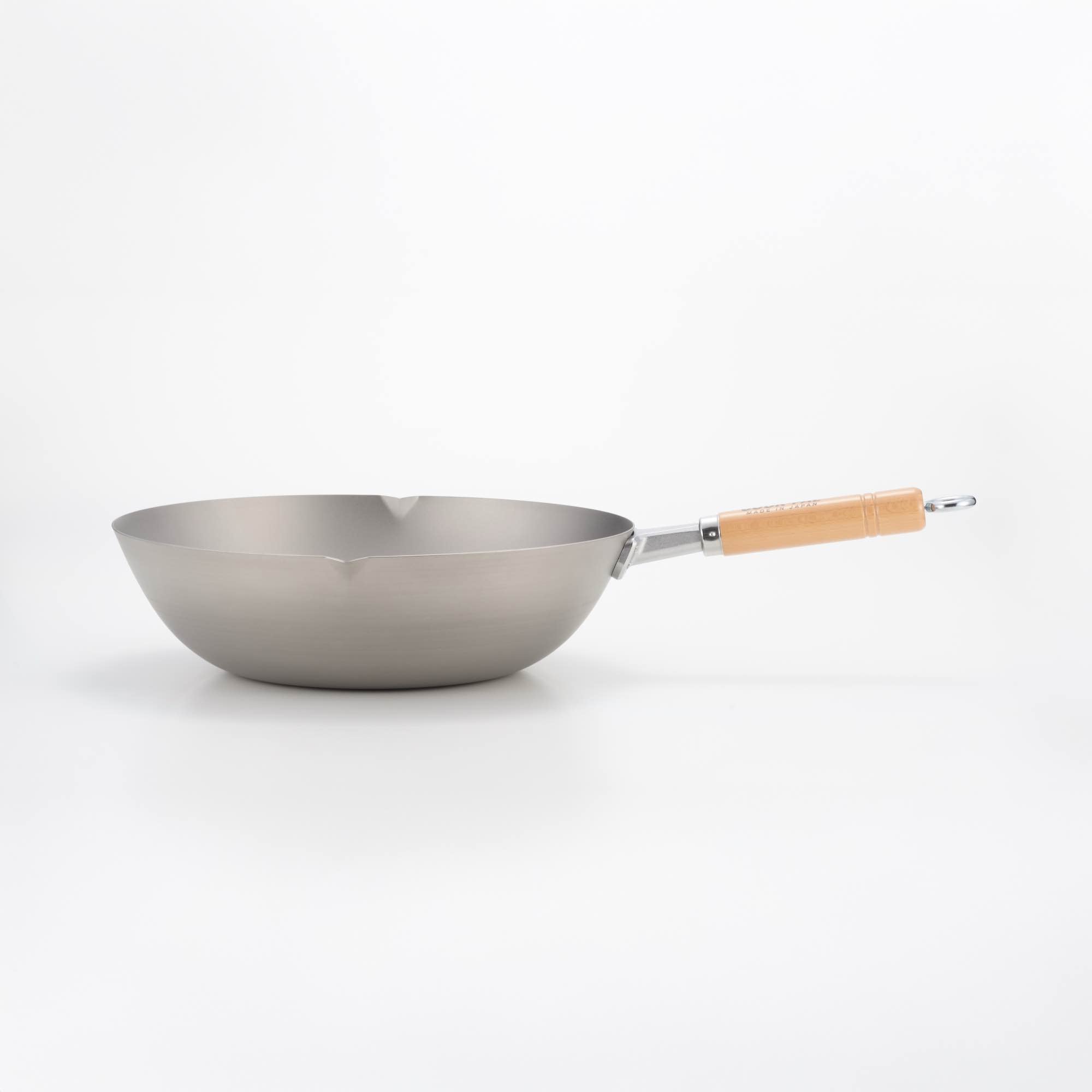 Yoshikawa Cook-Pal Titanium Wok 36cm with Stainless Steel Lid