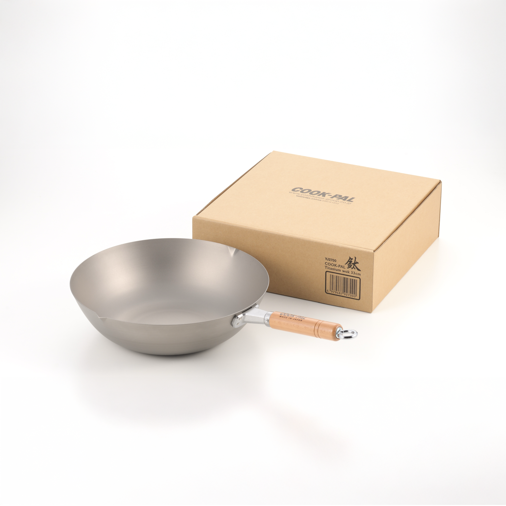Yoshikawa Cook-Pal Titanium Wok 36cm with Stainless Steel Lid