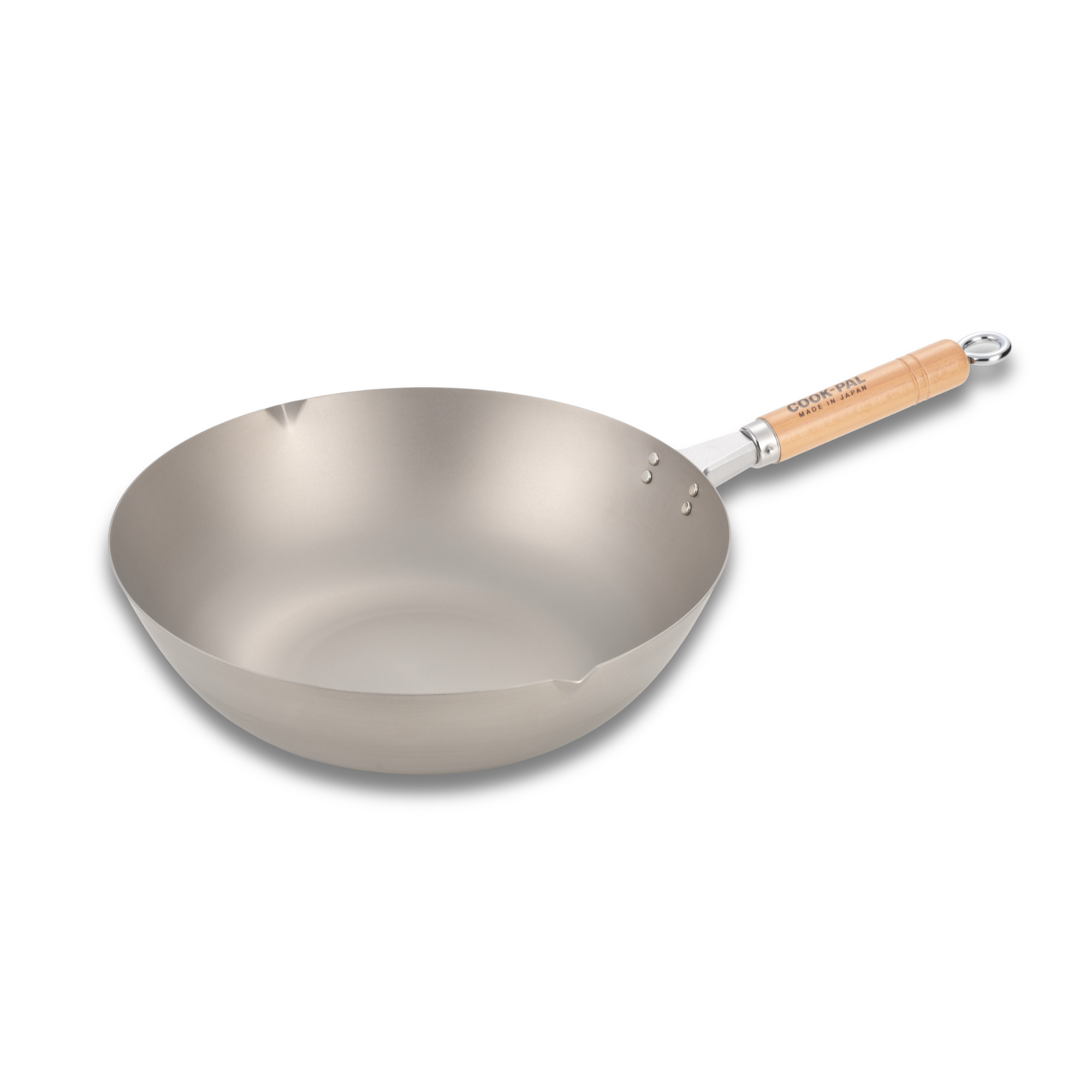 Yoshikawa Cook-Pal Titanium Wok 36cm with Stainless Steel Lid