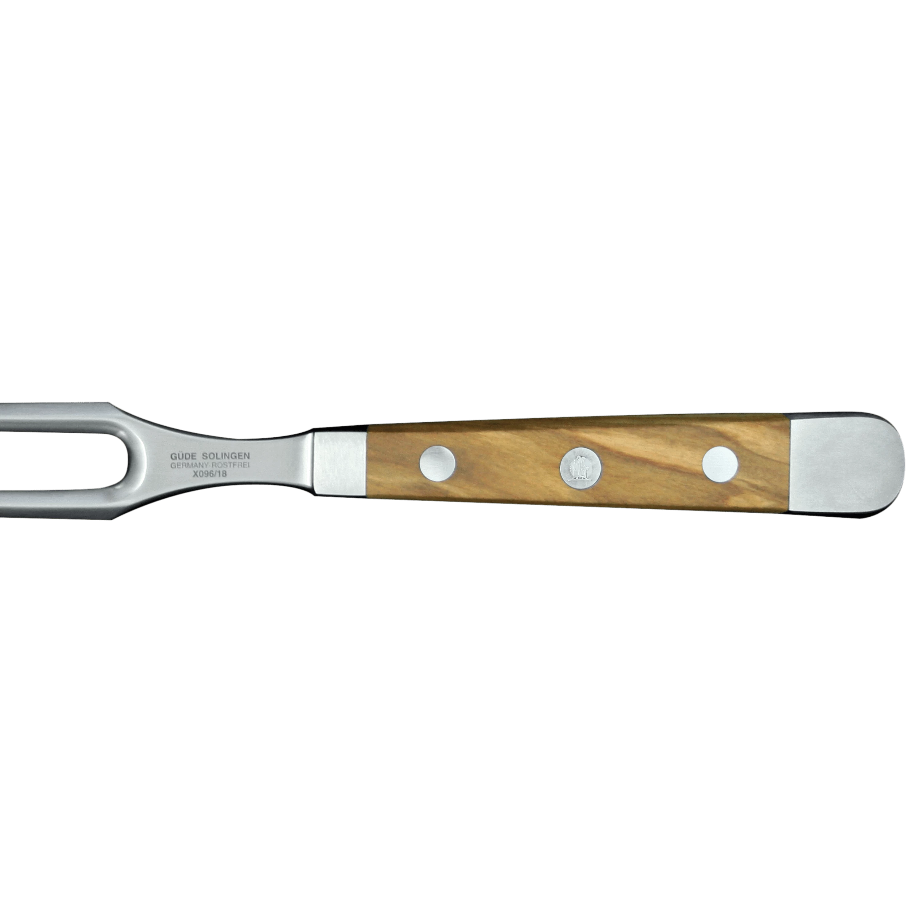OLIVE ALPHA | Fourchette à Viande 7" | Acier Forgé / Manche en Bois d'Olivier