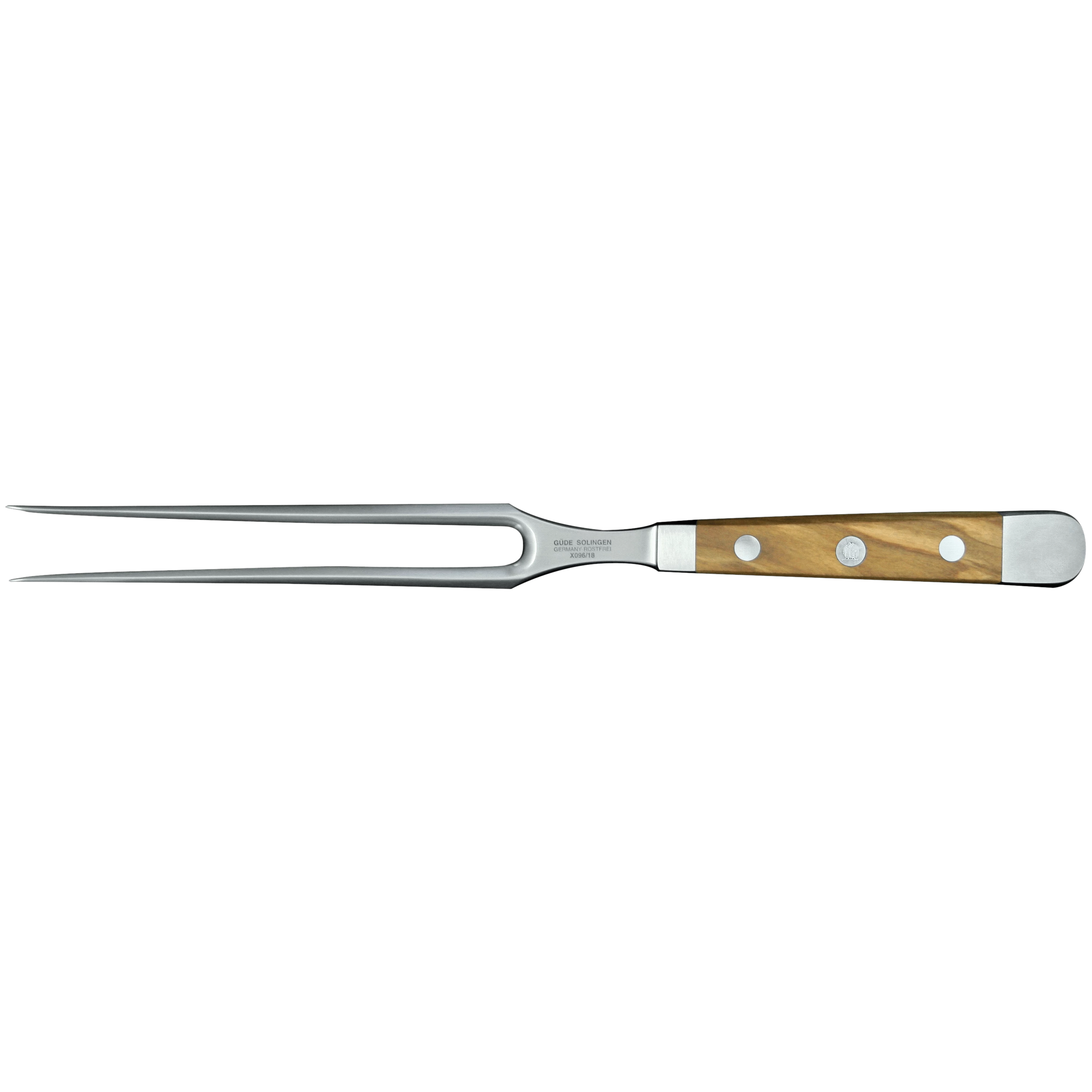 ALPHA OLIVE 7 Meat Fork Steel & Olive Wood