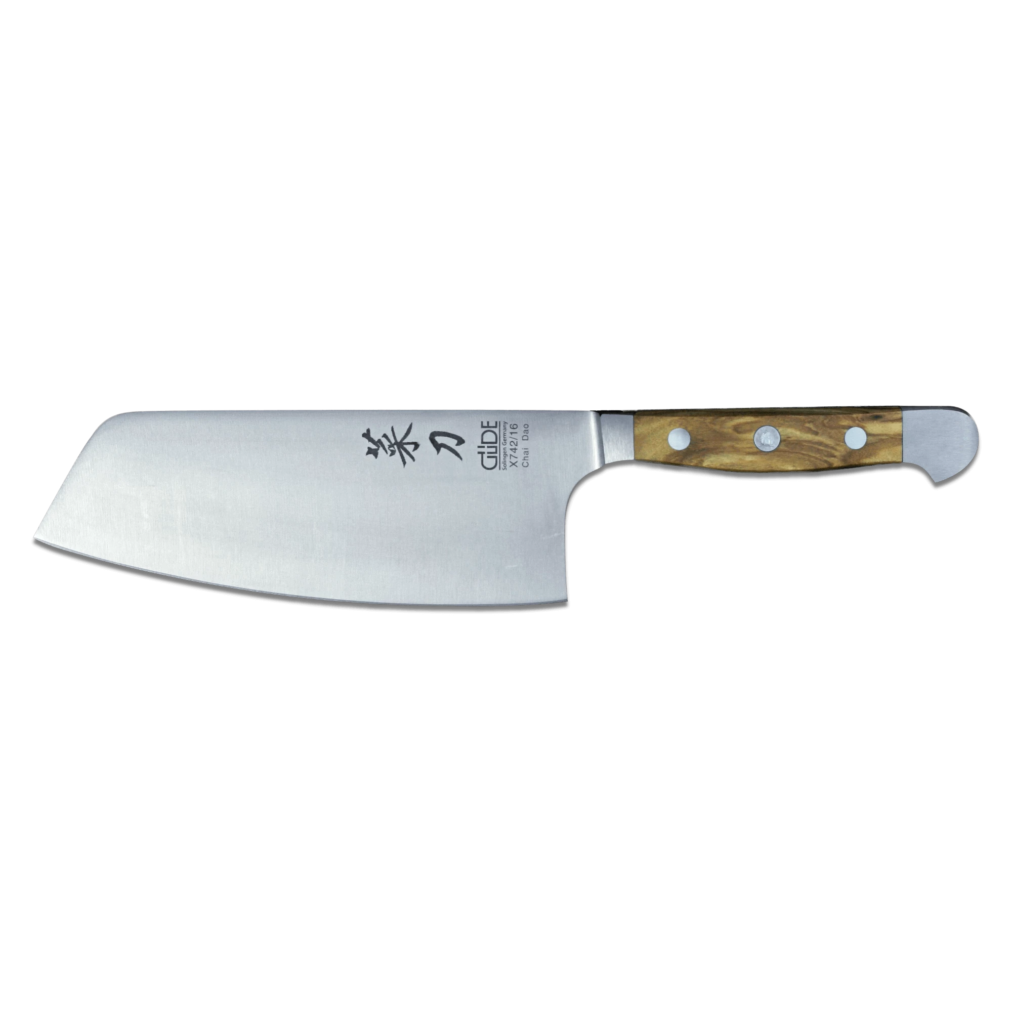 ALPHA OLIVE | Chai Dao 6 1/2" Chef Knife | Forged steel / Olive wood handle