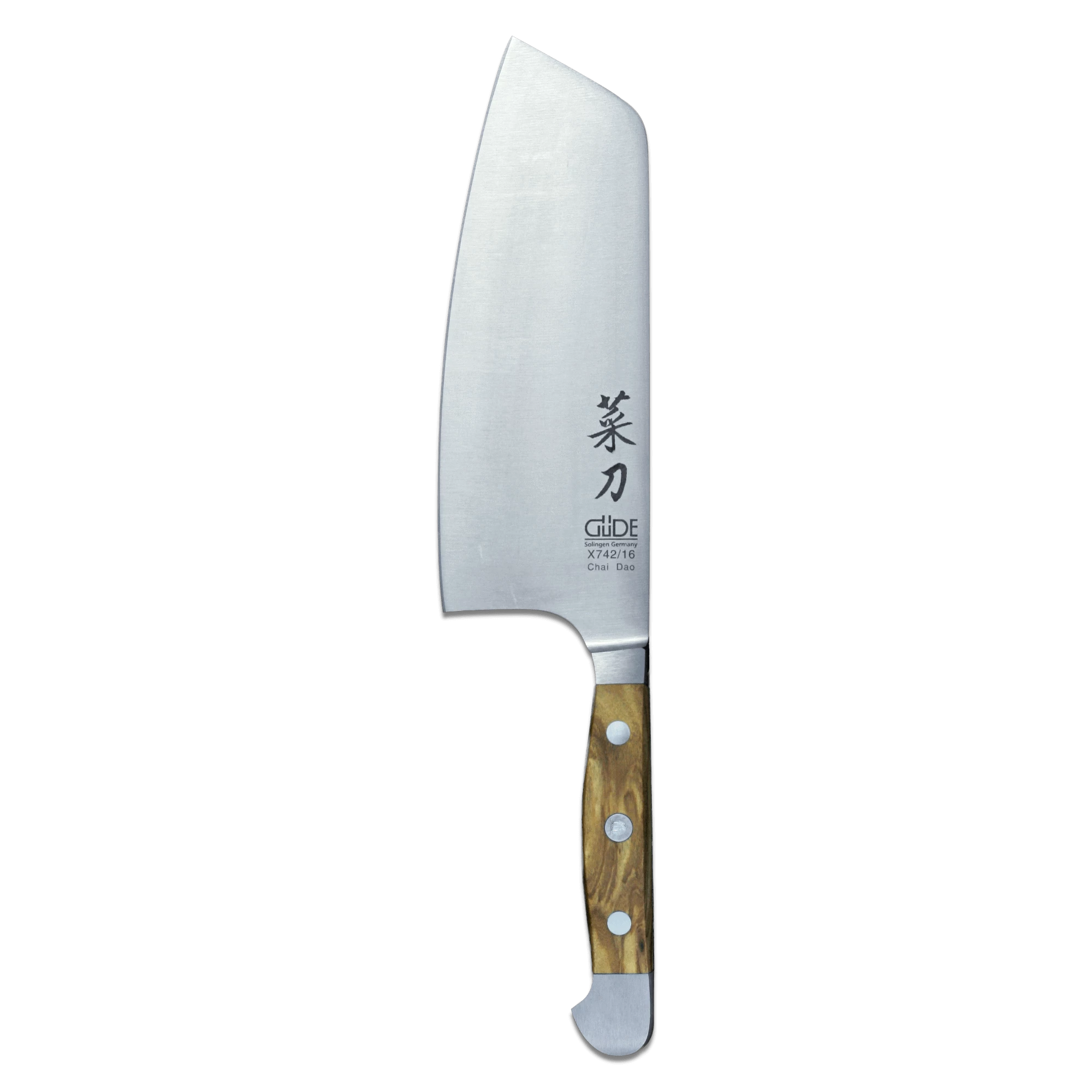 ALPHA OLIVE | Chai Dao 6 1/2" Chef Knife | Forged steel / Olive wood handle