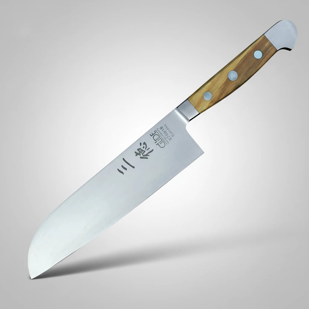 ALPHA OLIVE | Santoku Knife Smooth Blade 7 pouces |MISUMI
