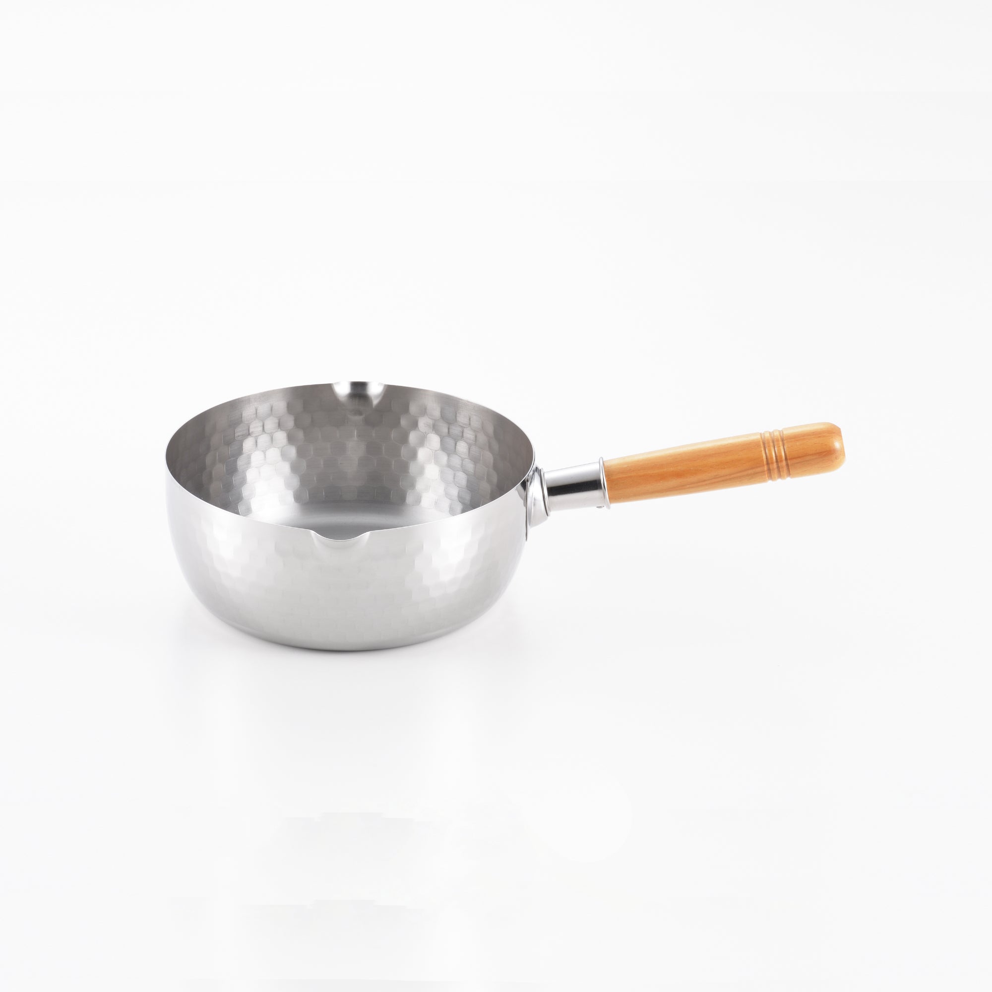 Yoshikawa Yukihira Saucepan 20 cm | 2.1 L Stainless Steel with Wooden Handle