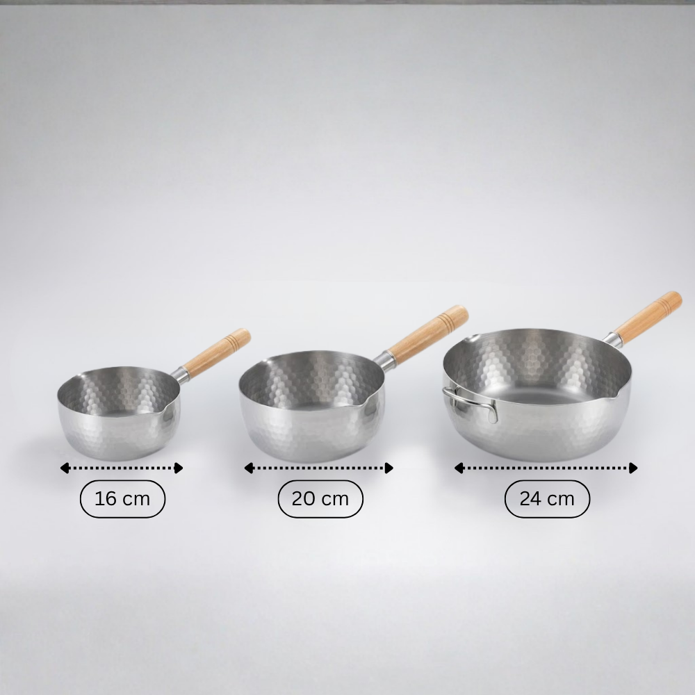 Yoshikawa Yukihira Saucepan Set 3 Piece | Stainless Steel