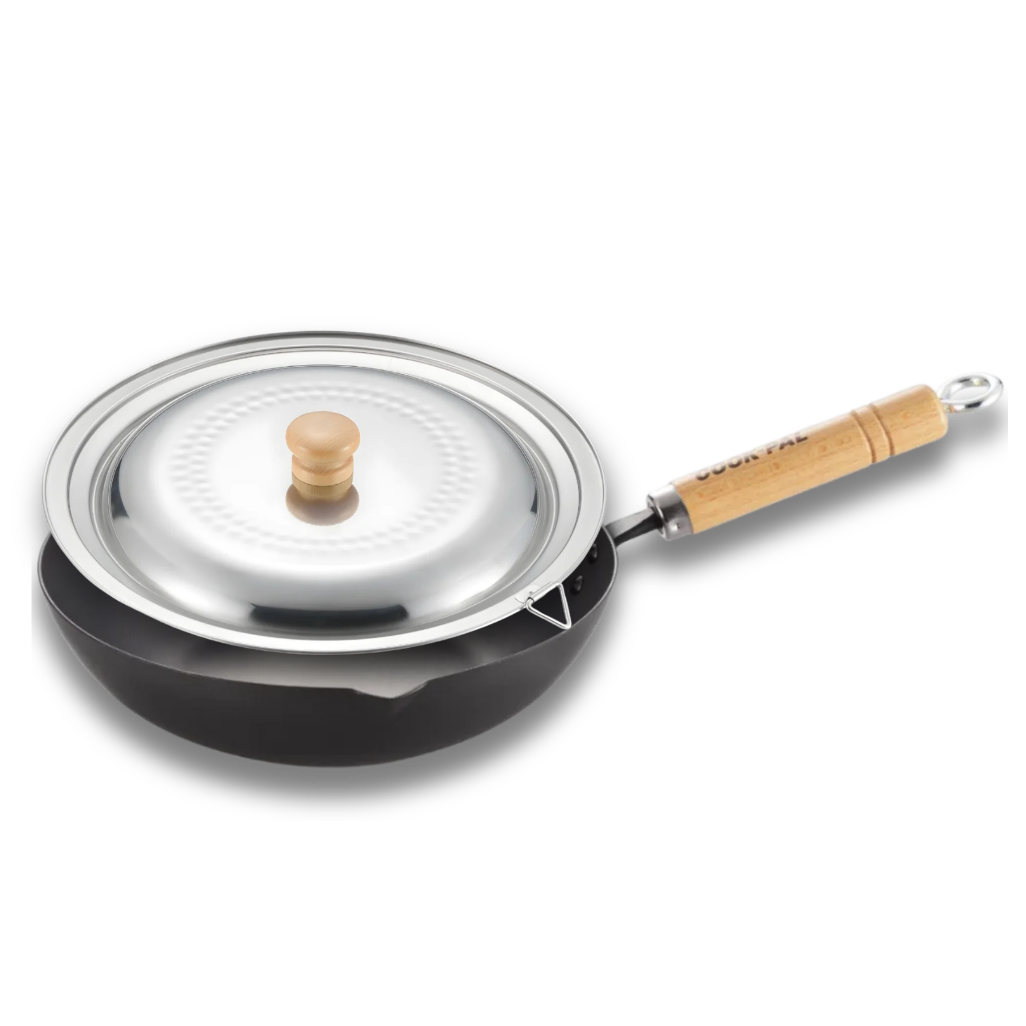 Yoshikawa Cook-Pal Ren 24cm Deep Fry Pan with Yukihira Lid Set