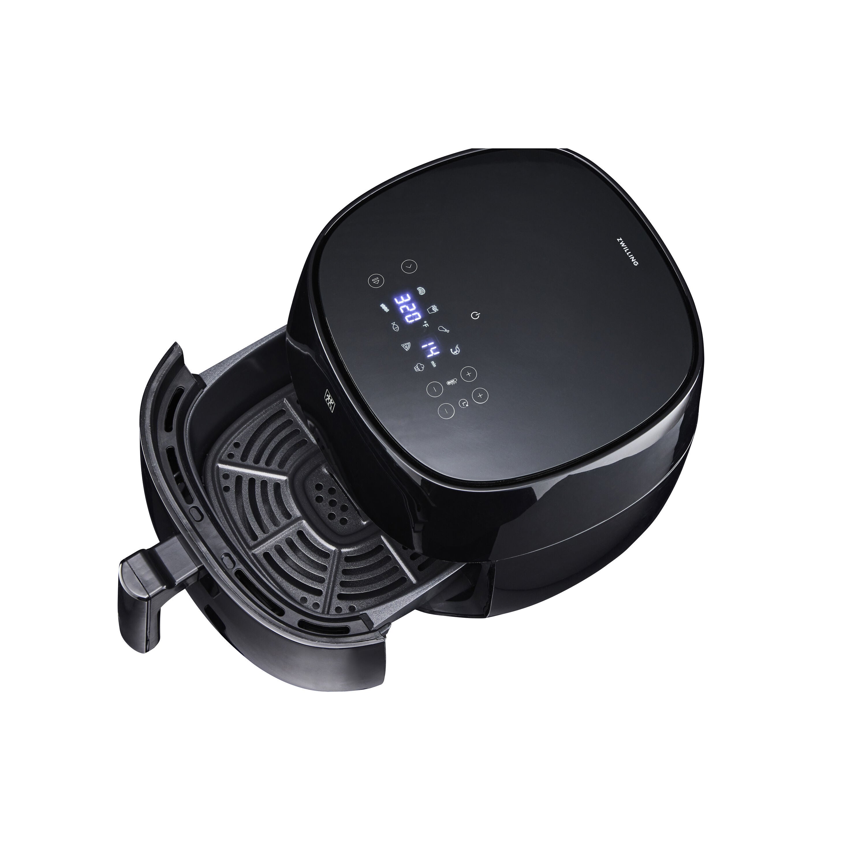 ZWILLING CERAMIC COATED AIR FRYER Air Fryer, Black-2 on white background