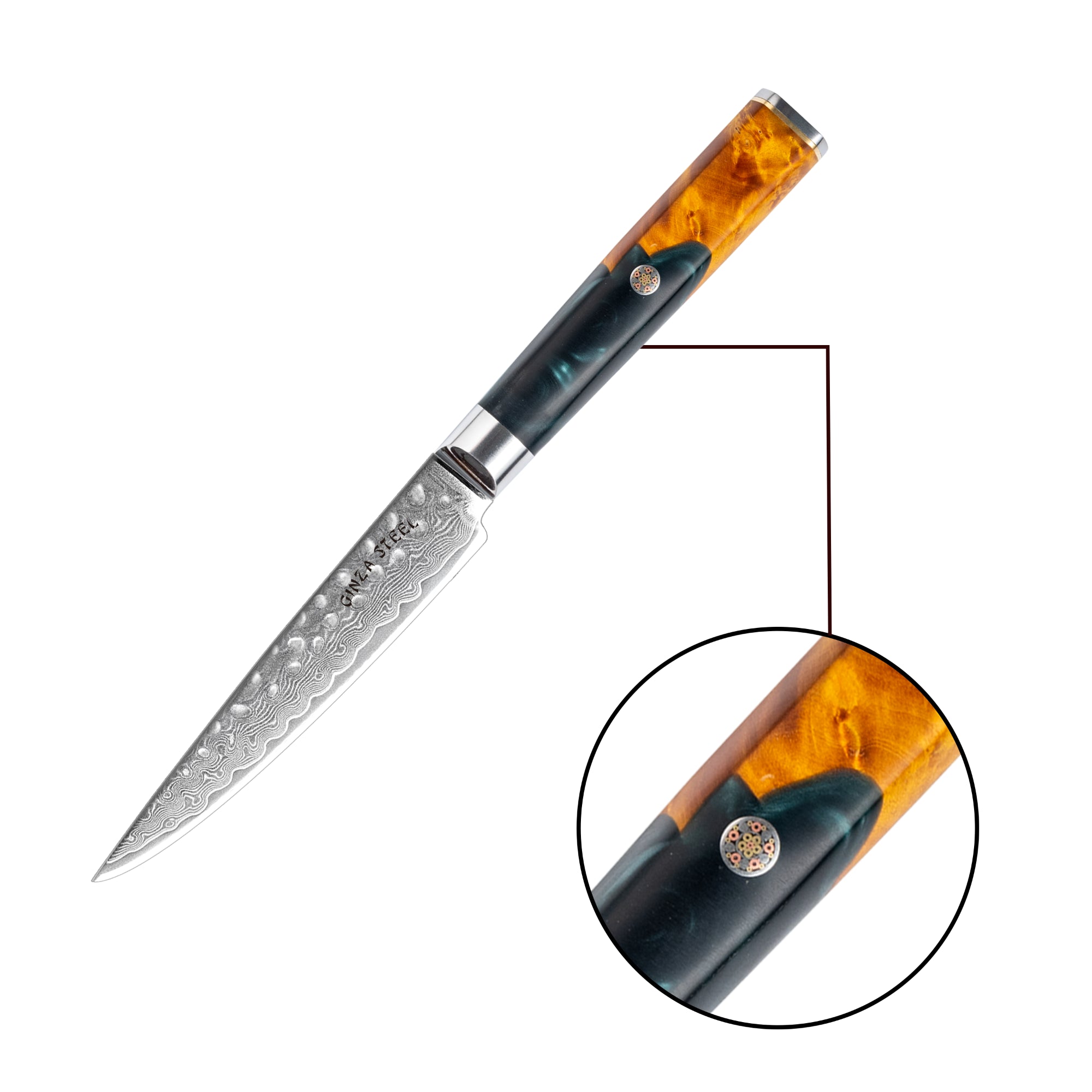 Kaze Katana – 6-Inch Utility Knife, Damascus VG10 Steel, 67 Layers