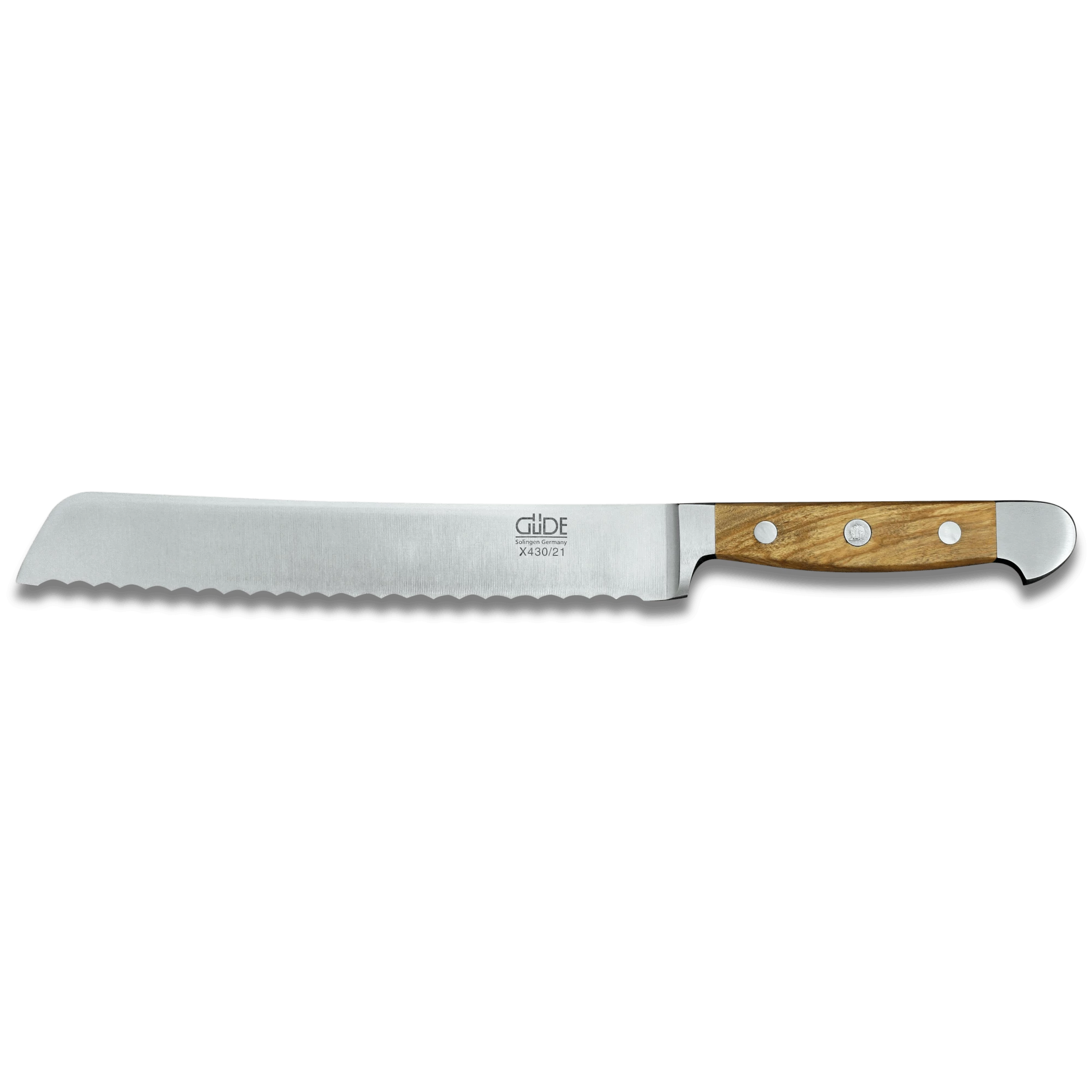 ALPHA OLIVE | Bread Knife 8" | Forged steel / Olive Wood Handle