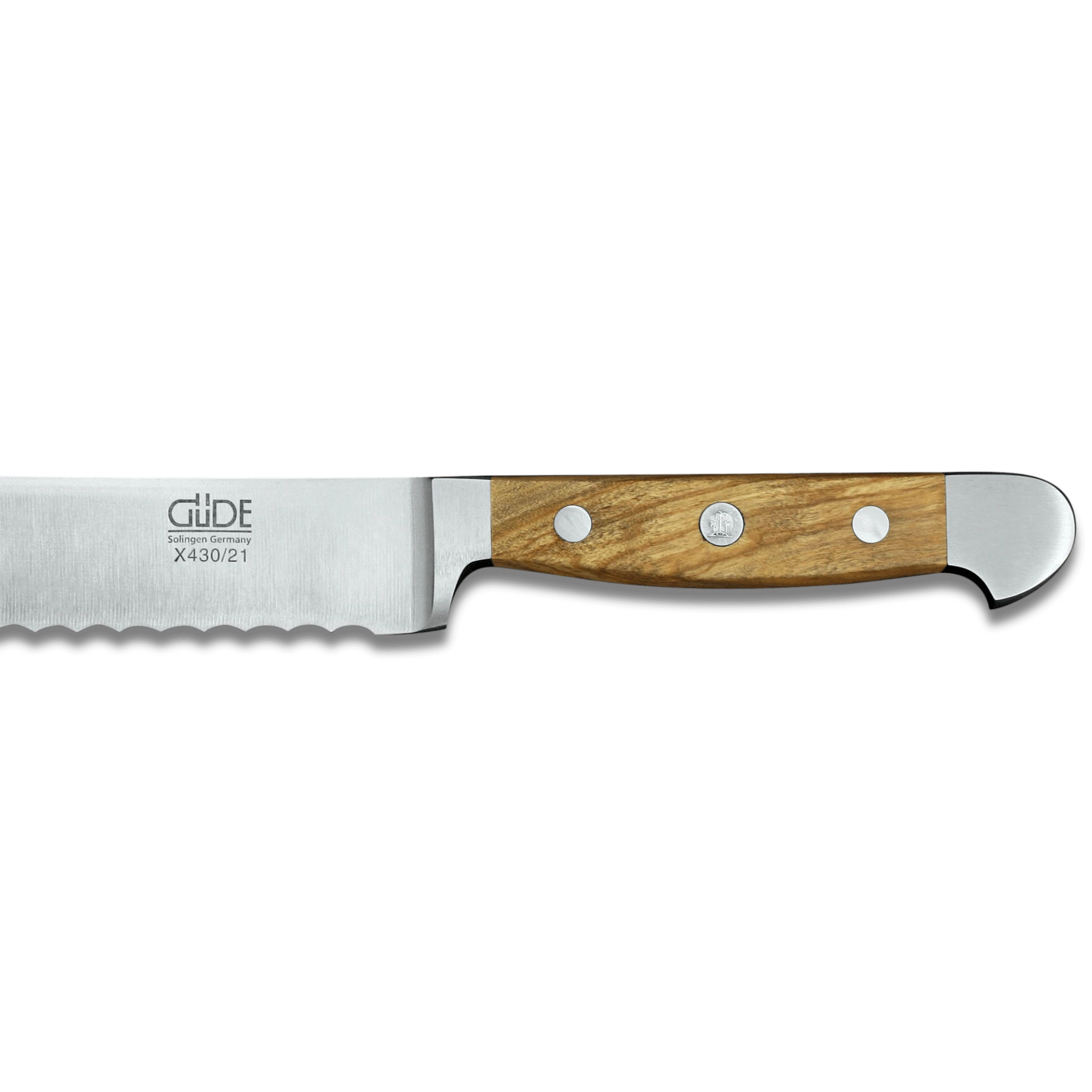 ALPHA OLIVE | Bread Knife 8" | Forged steel / Olive Wood Handle