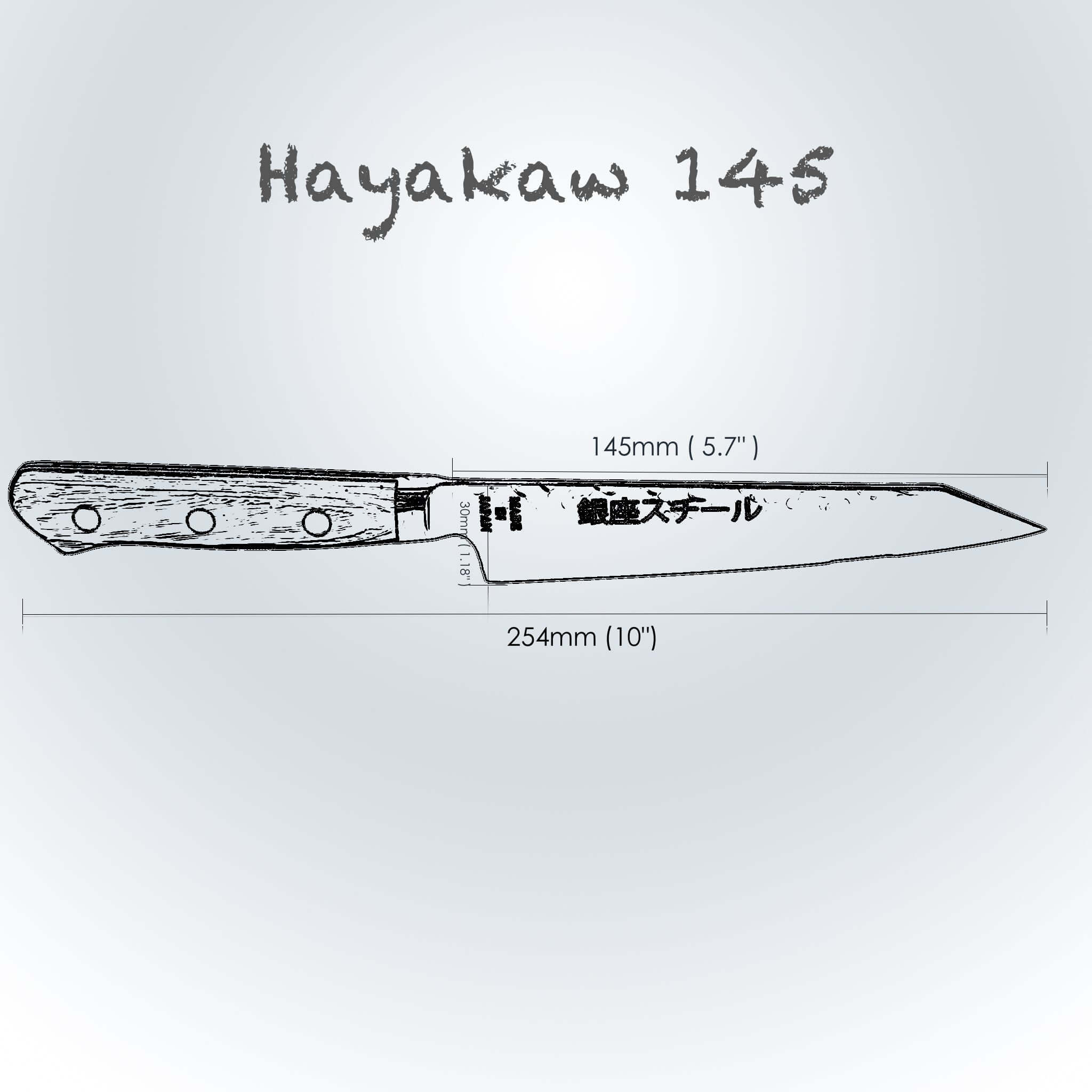 Couteau Hayakawa 145-Kiritsuke Petty lame 145mm