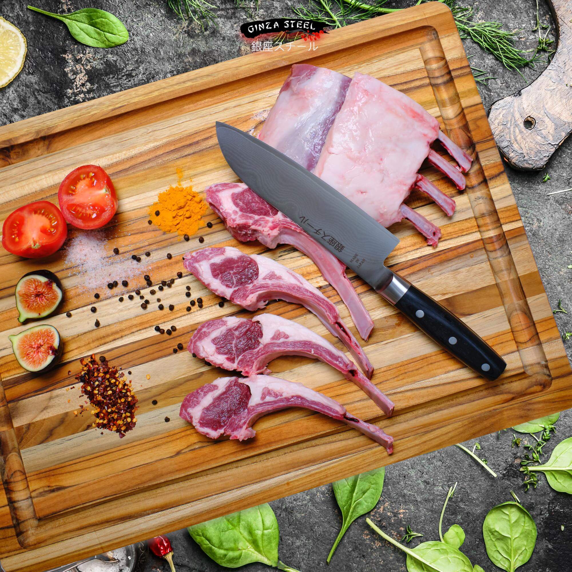 Ginza Steel Hayami Premium Knife Set with Magnetic Block - Made in Japan