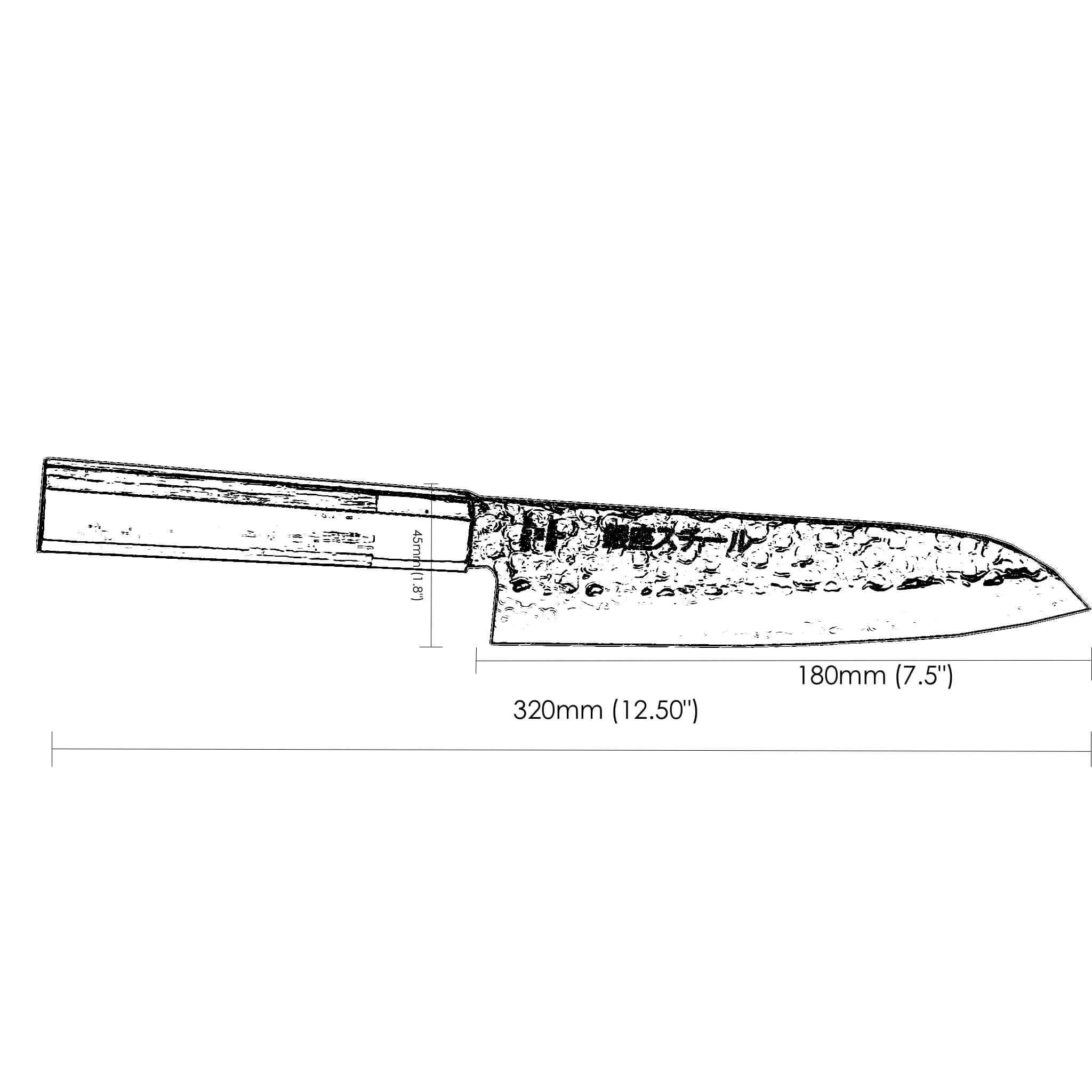 Takayama 180 - Santoku Knife 180mm Blade