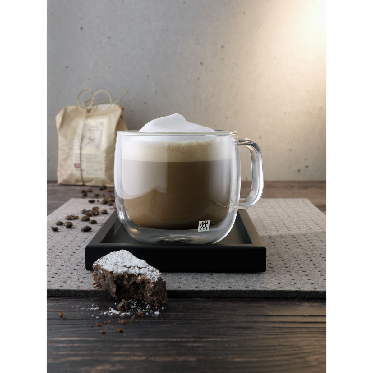 ZWILLING Sorrento Plus 2 Piece Cappuccino Set, Transparent