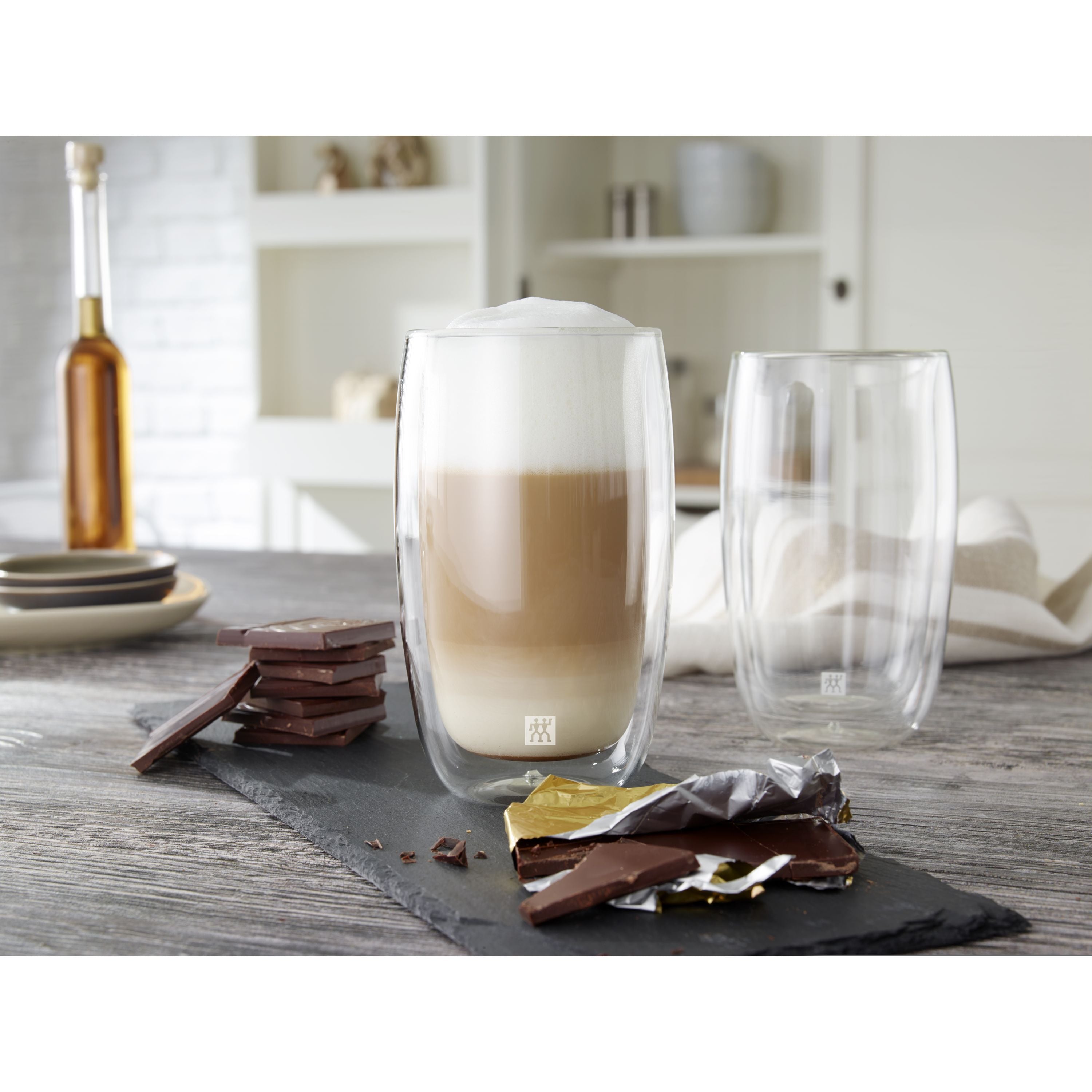 ZWILLING Sorrento 8 Piece Latte Glass Set - Value Pack, Transparent