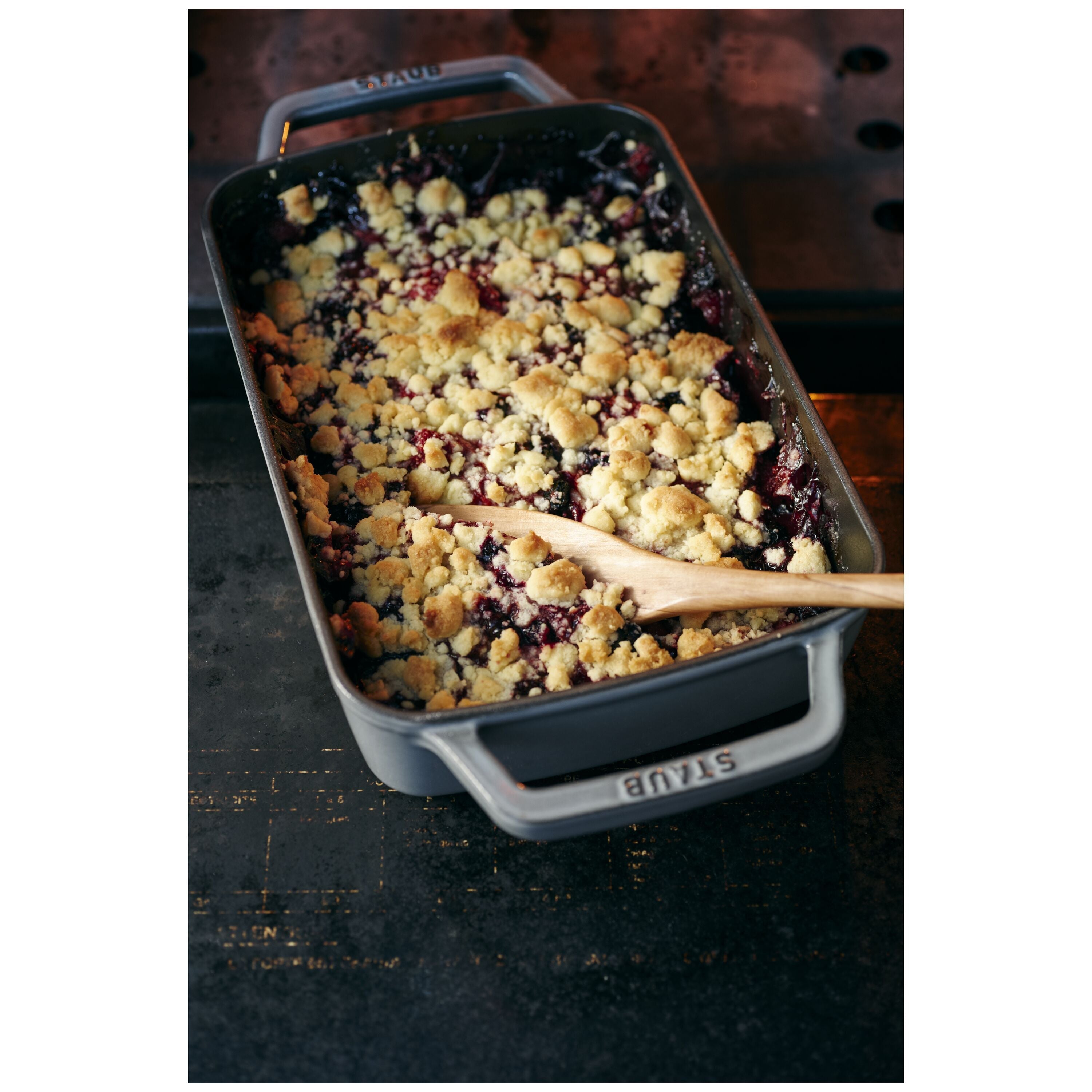 STAUB Specialities 3.25 L Cast Iron Rectangular Roasting And Baking Pan, Graphite-Grey-2