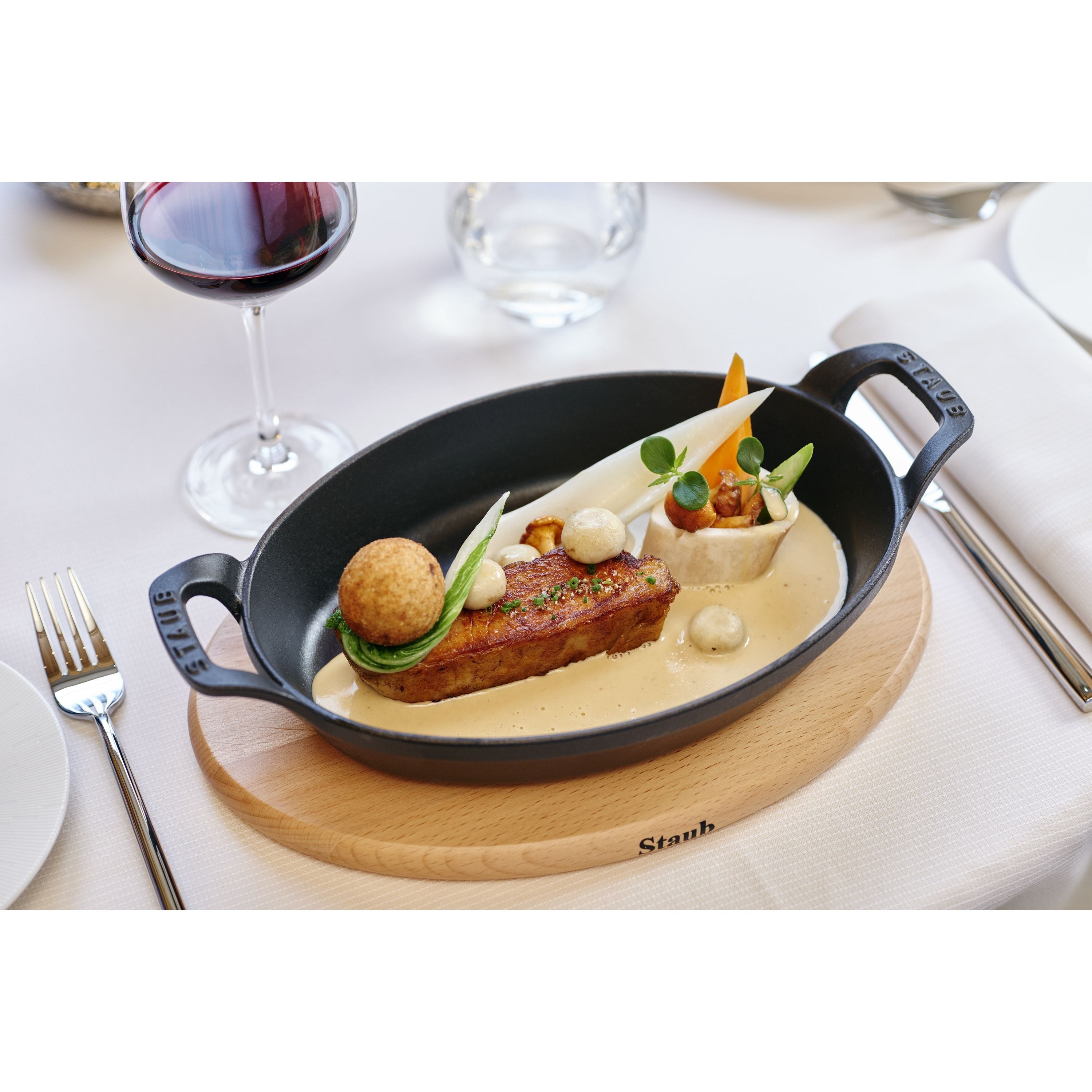 STAUB Specialities 1 L Cast Iron Oval Oven Dish, Black-1