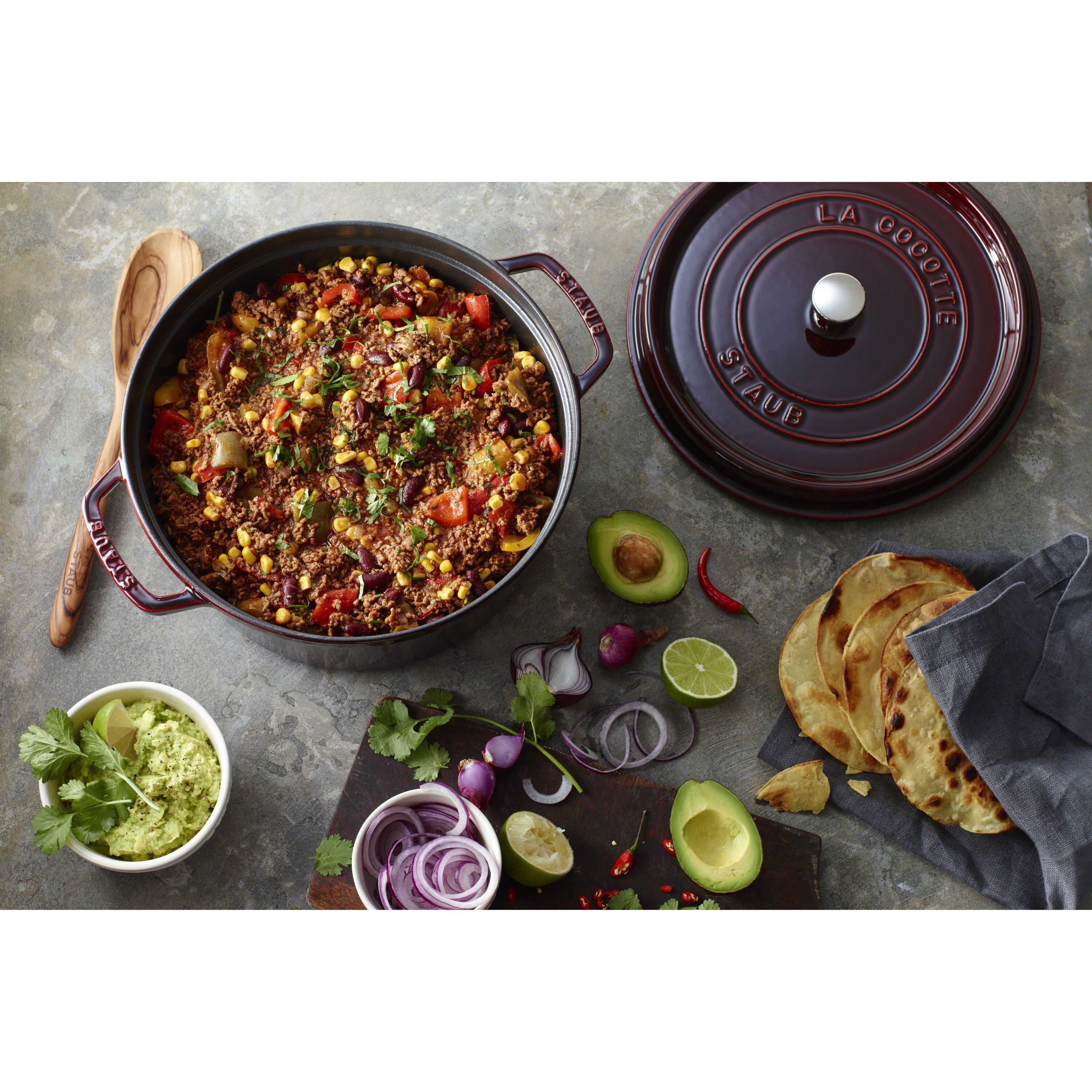STAUB La Cocotte 6.75 L Cast Iron Cocotte, Grenadine-Red