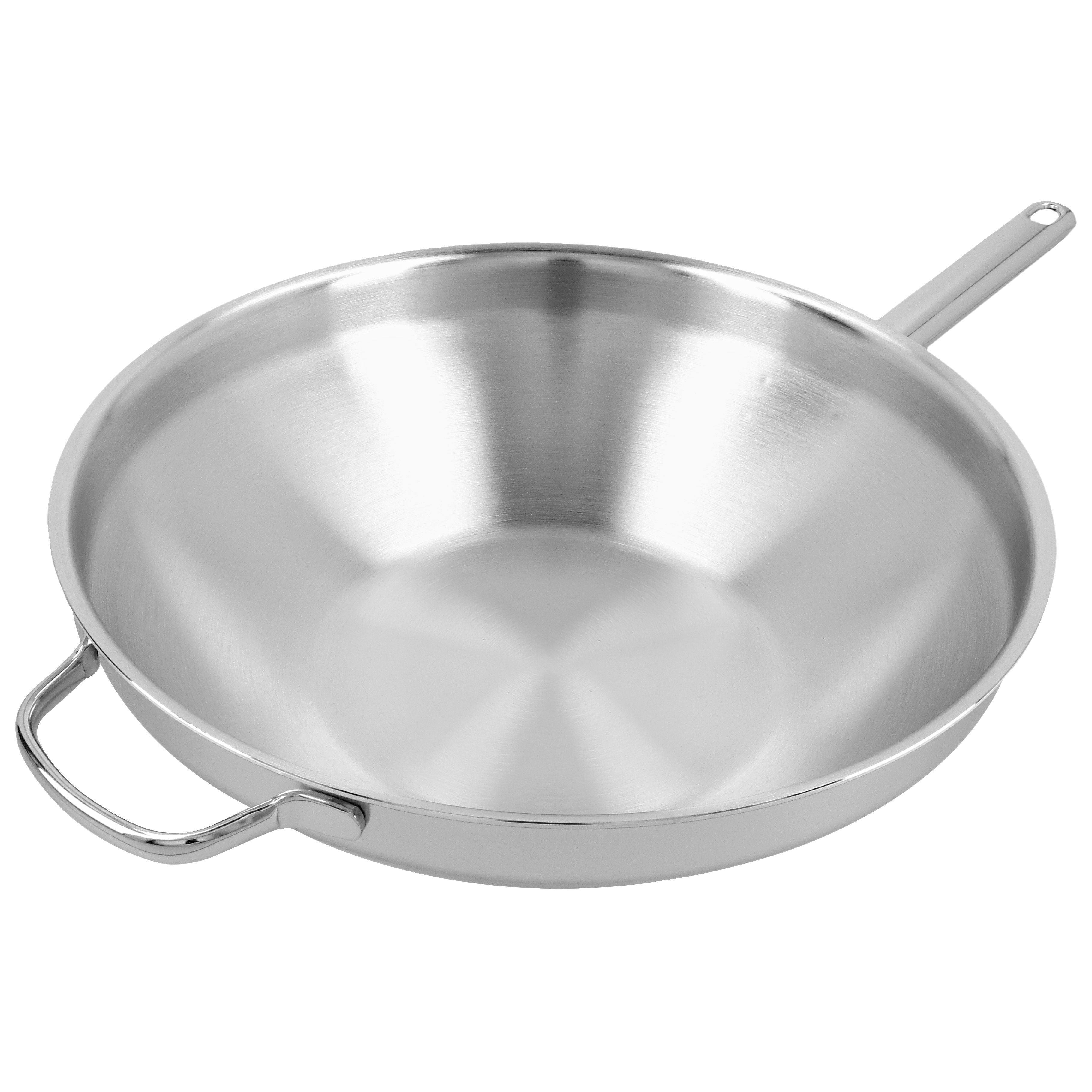 DEMEYERE Apollo 7 32 cm / 12.5 inch 18/10 Stainless Steel Wok Flat Bottom