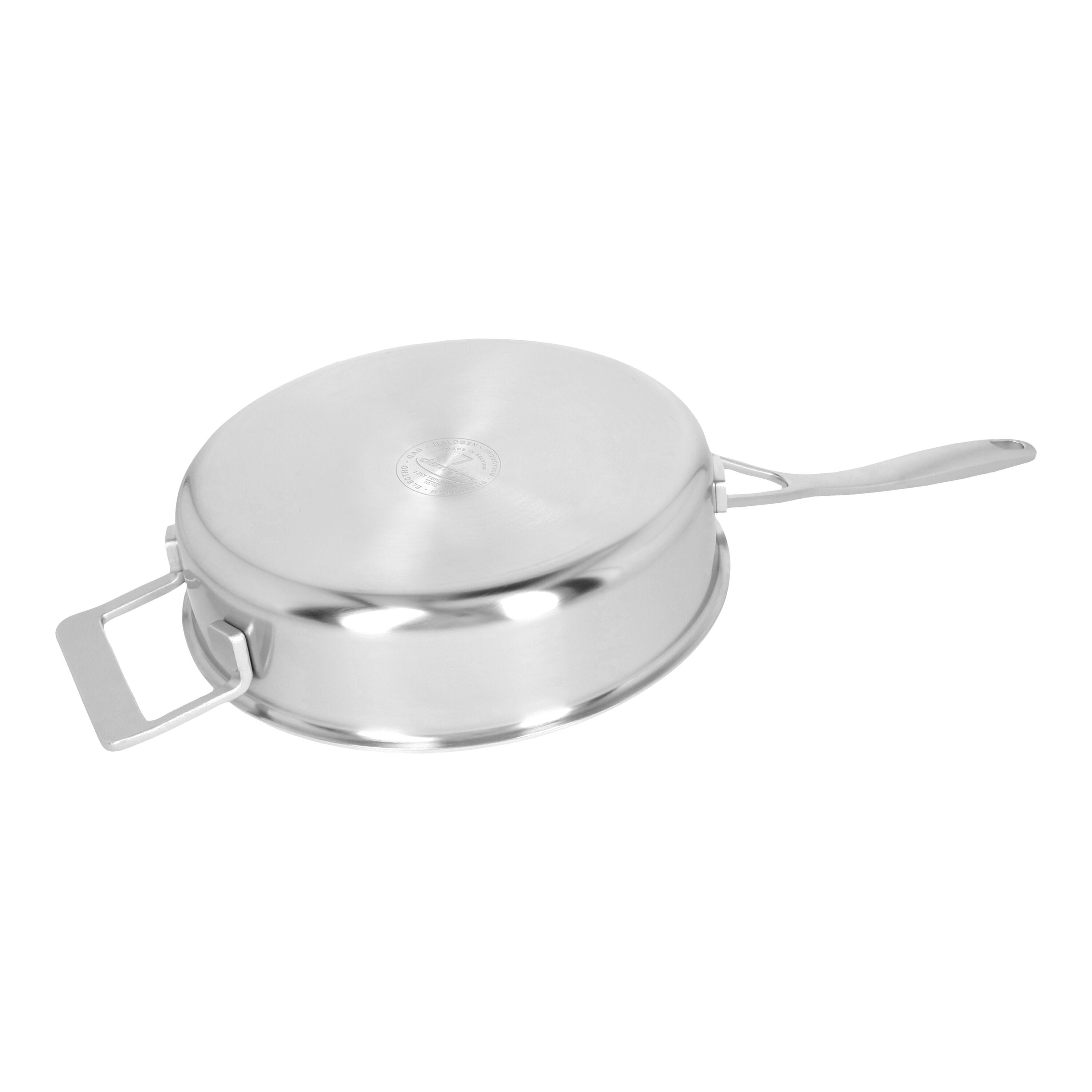 DEMEYERE Industry 5-Ply 3-qt Stainless Steel Saute Pan with Handle Helper
