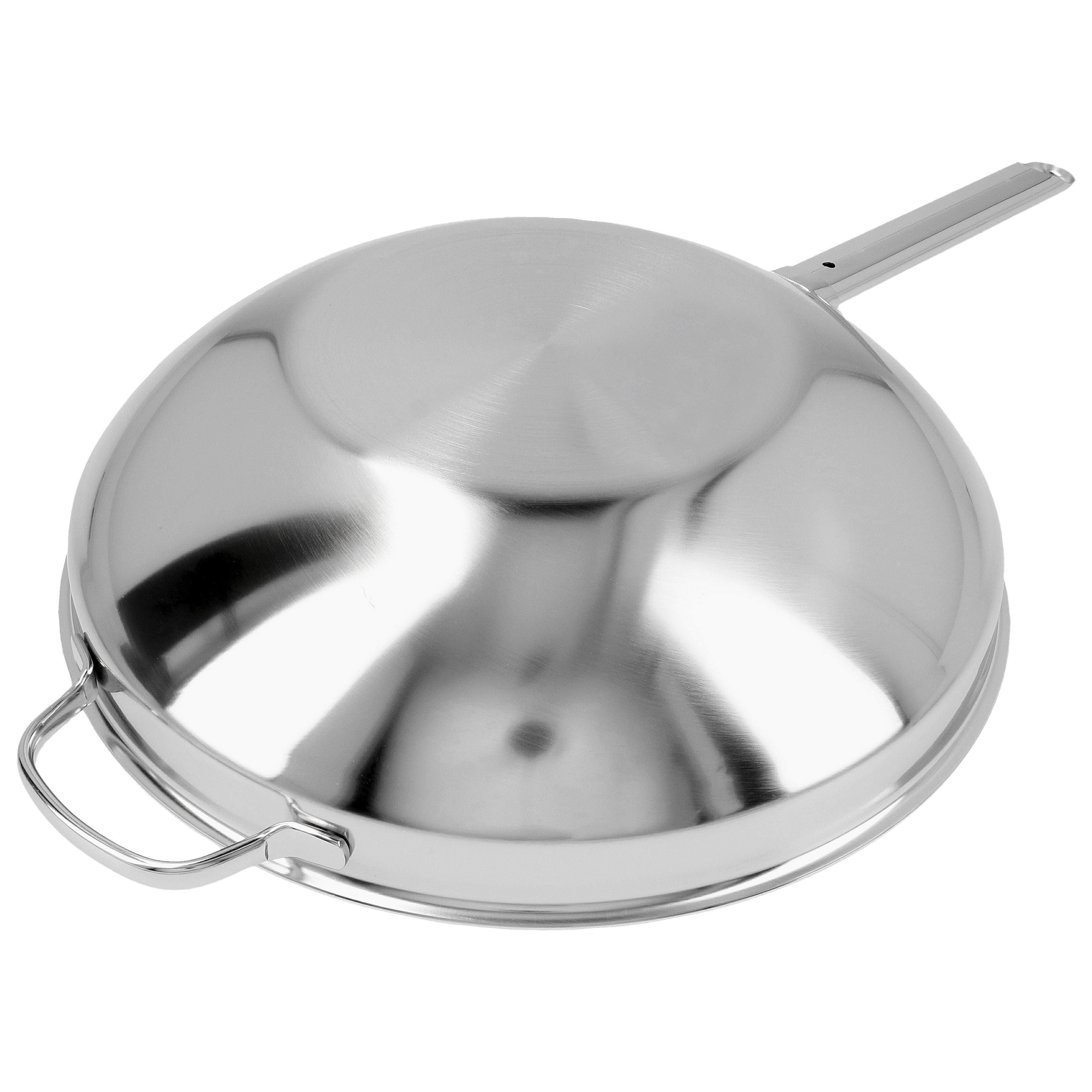 DEMEYERE Apollo 7 32 cm / 12.5 inch 18/10 Stainless Steel Wok Flat Bottom