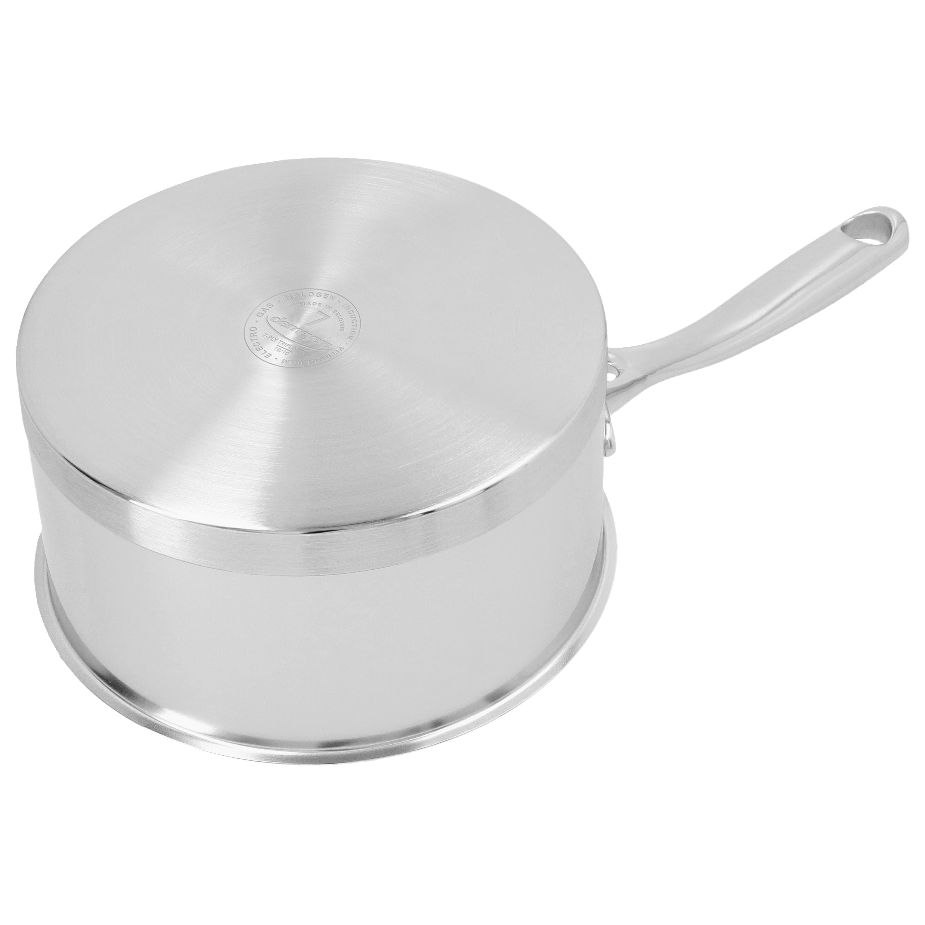 DEMEYERE Atlantis 7 1.5 L 18/10 Stainless Steel Round Sauce Pan With Lid, Silver
