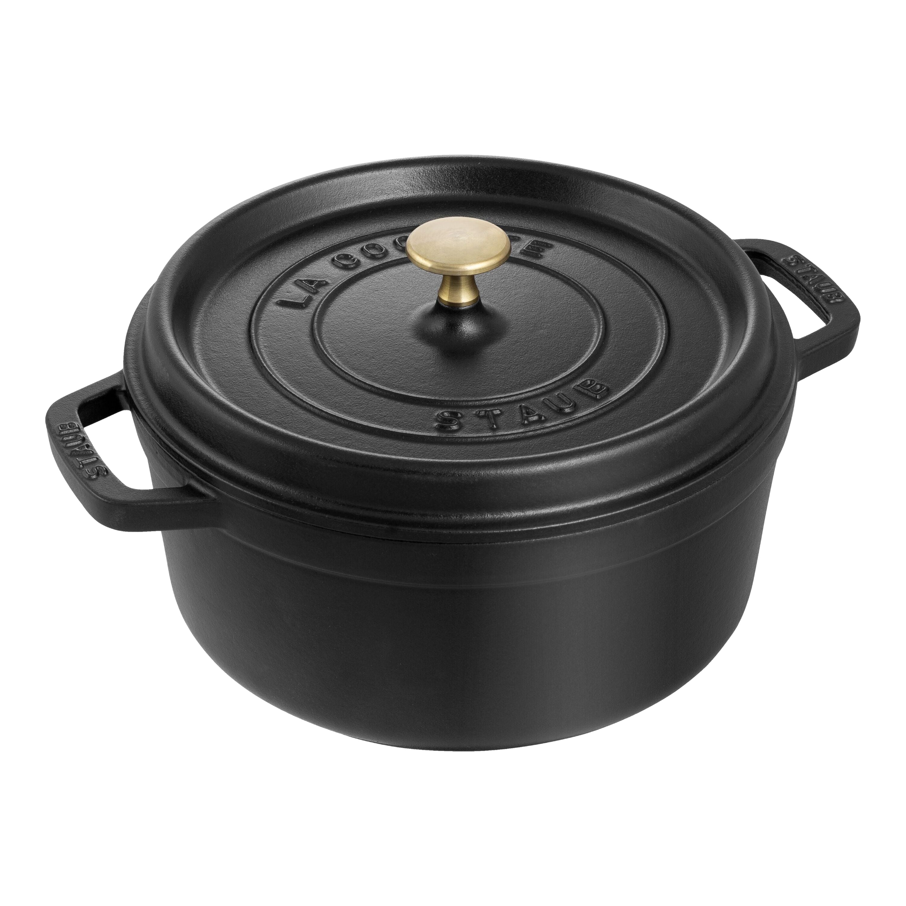 STAUB La Cocotte 5.25 L Cast Iron Round Cocotte, Black-0