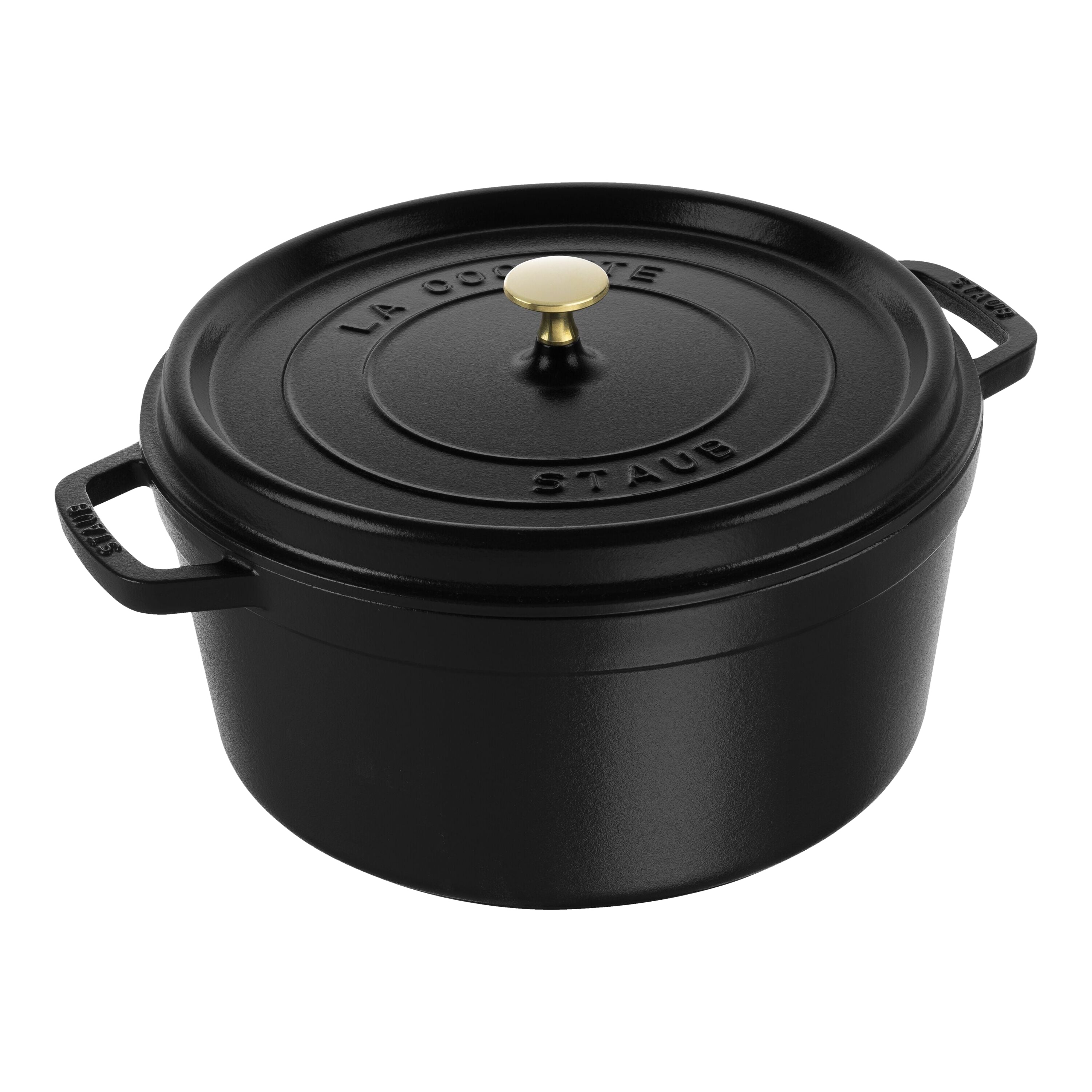 STAUB La Cocotte 8.4 L Cast Iron Round Cocotte, Black-0