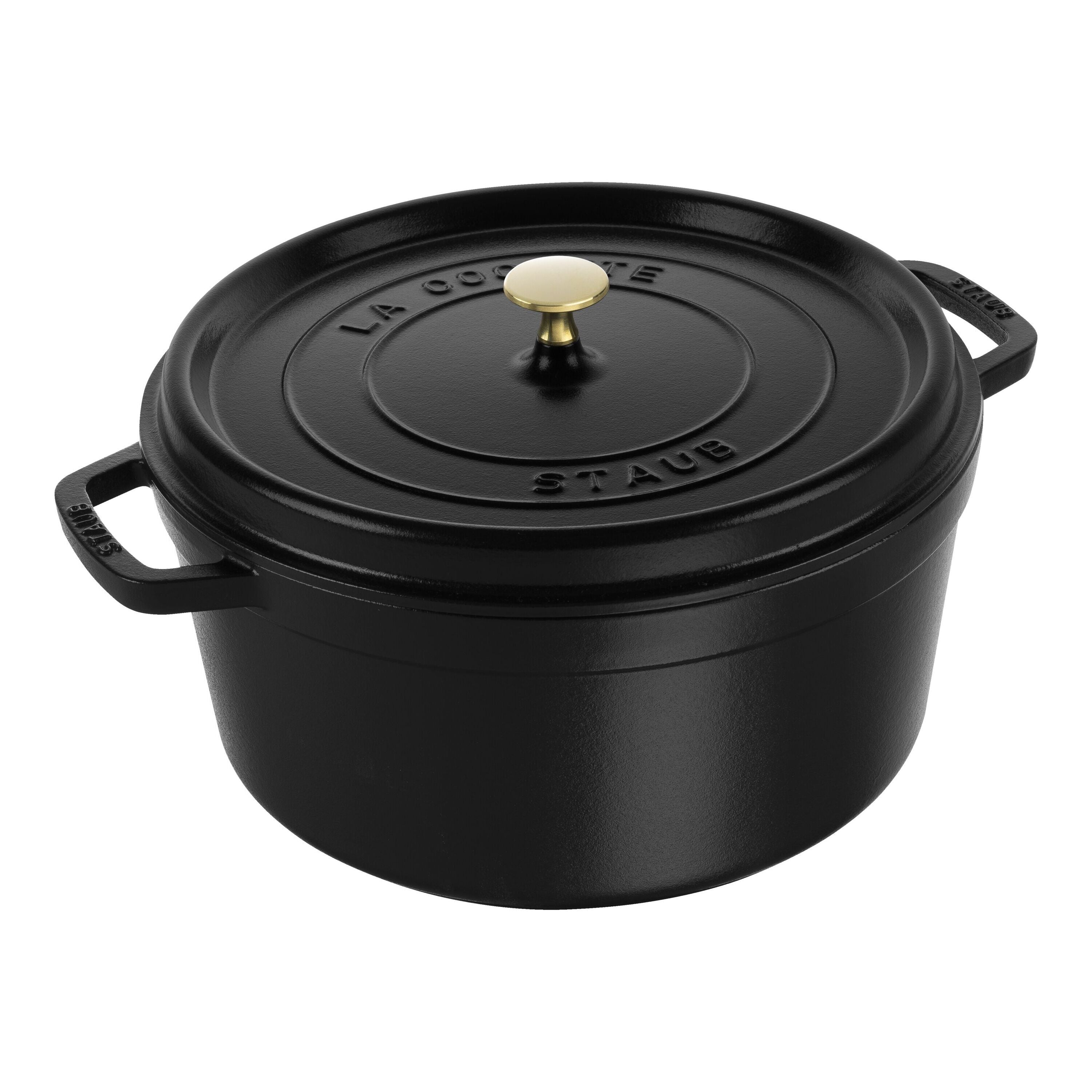 STAUB La Cocotte 12.5 L Cast Iron Round Cocotte, Black