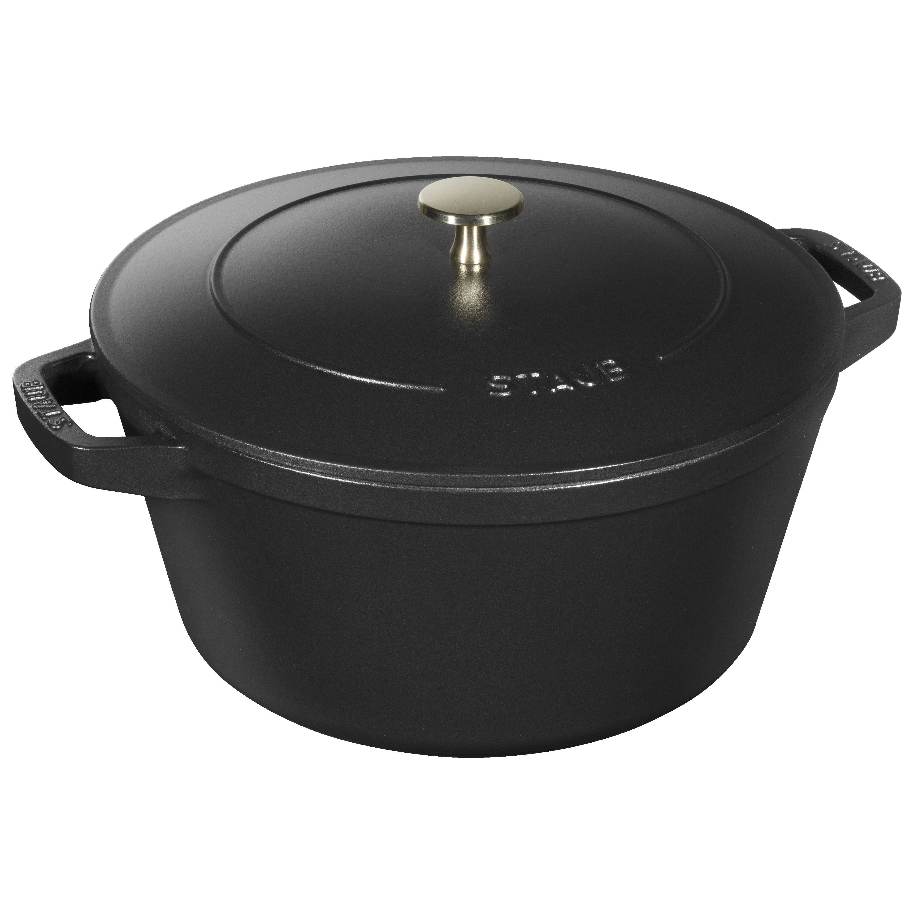 STAUB Stackable Set Stackable Set  3 Piece Cast Iron, Black-2