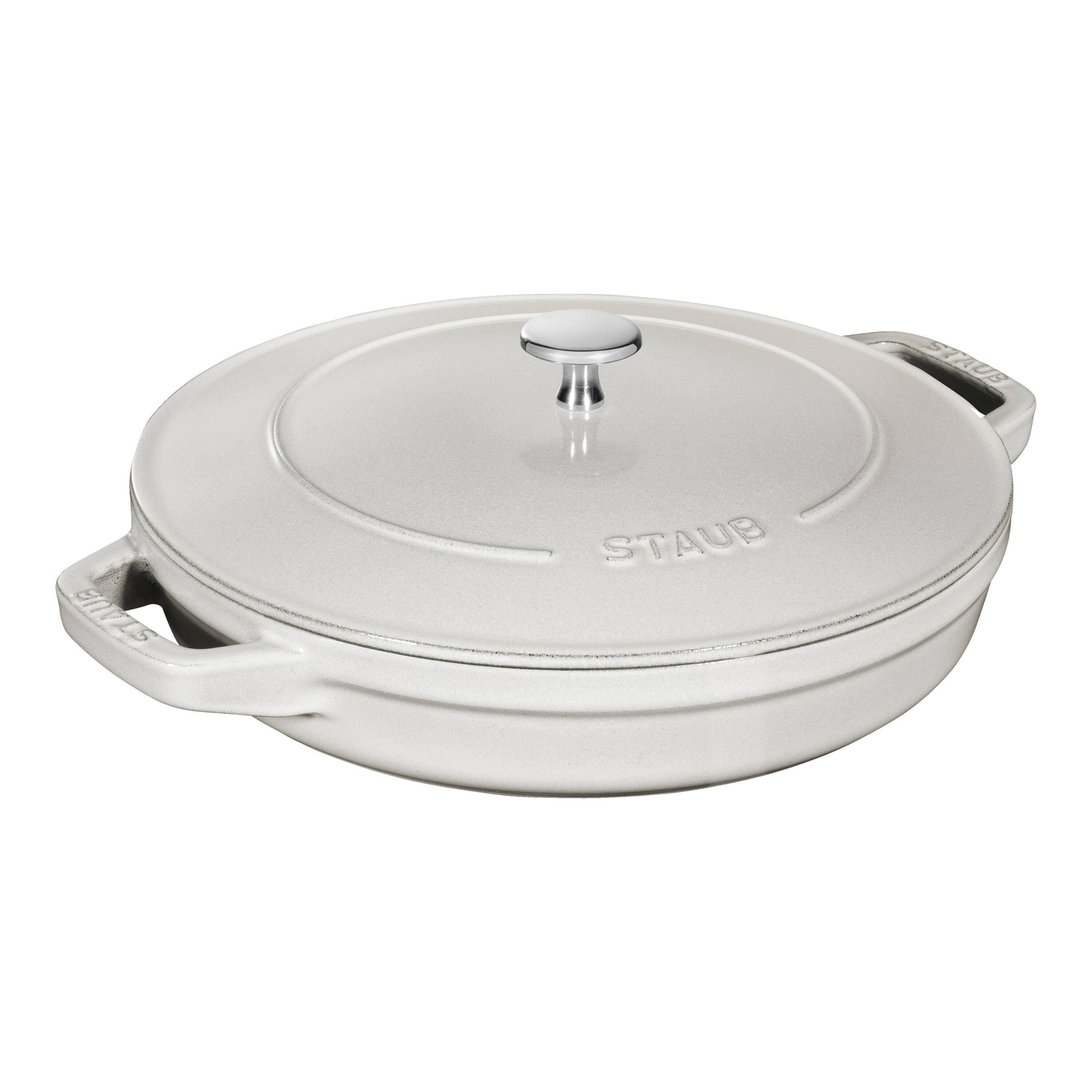 STAUB Stackable Set Stackable Set 3 Piece Cast Iron, White Truffle
