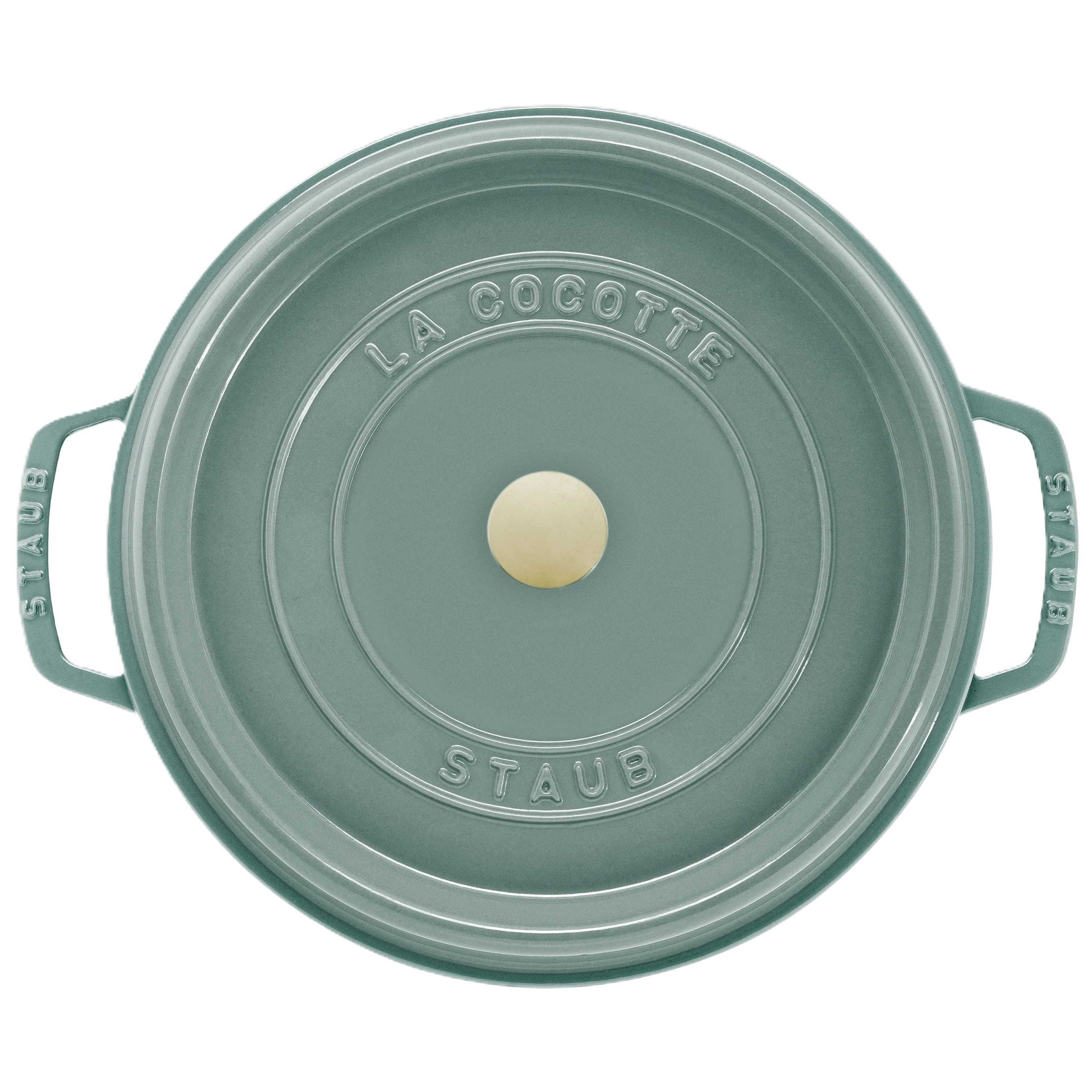 STAUB La Cocotte 6.75 L Cast Iron Round Cocotte, Eucalyptus