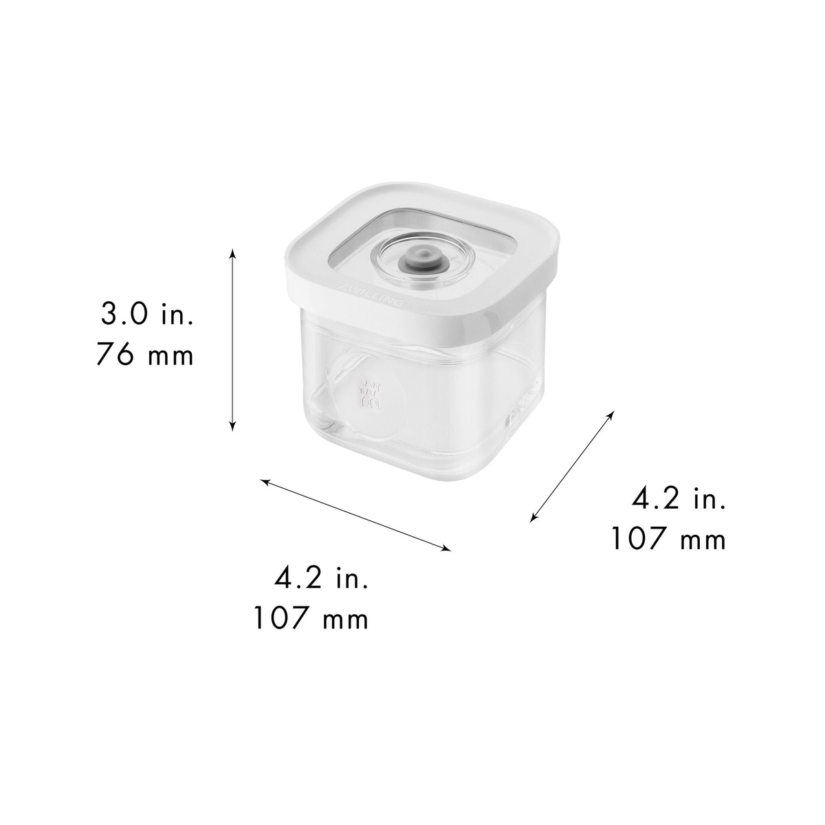 ZWILLING Fresh & Save CUBE Cube Box S / 11 cm, Transparent-White
