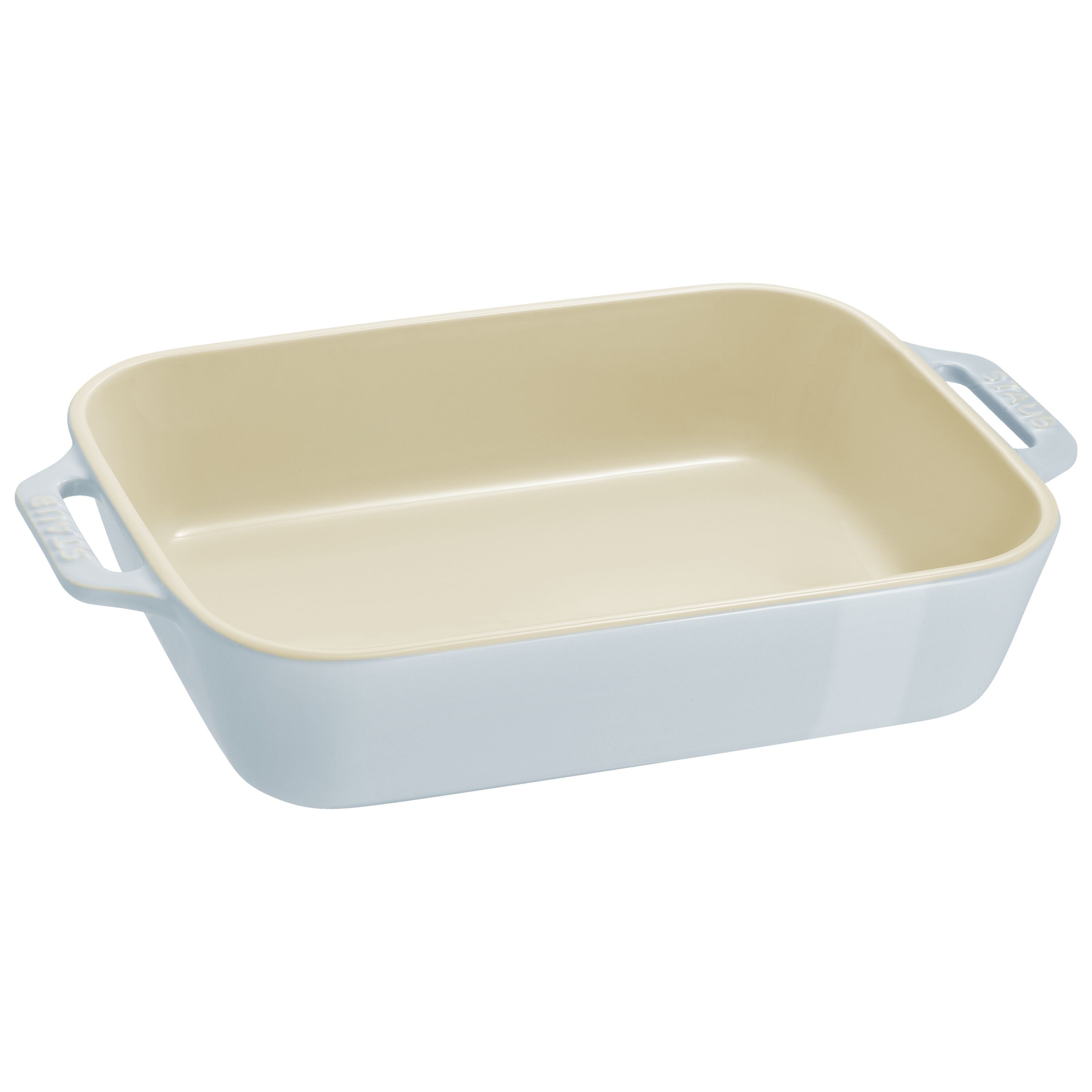 STAUB Ceramique Rectangular Baking Dish Set Light Blue 2 Piece-3