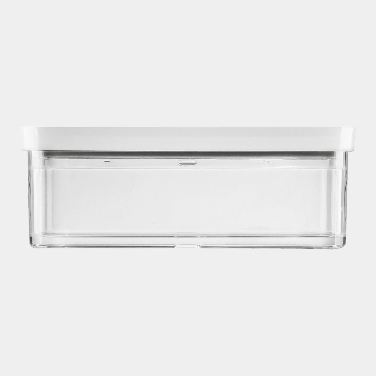 Rectangular white appliance on a white background