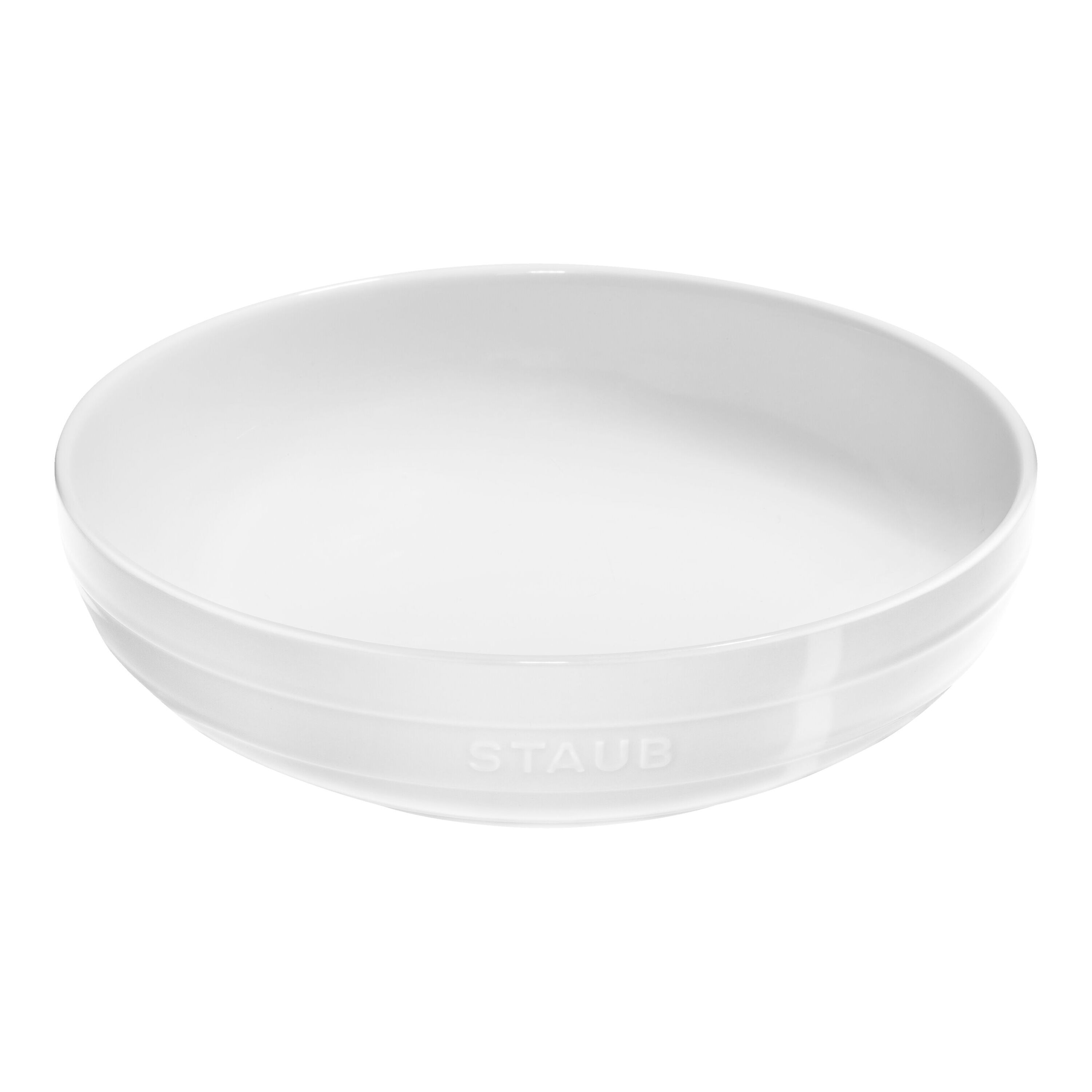 STAUB Ceramique 28 cm Ceramic Round Serving Bowl, White-0