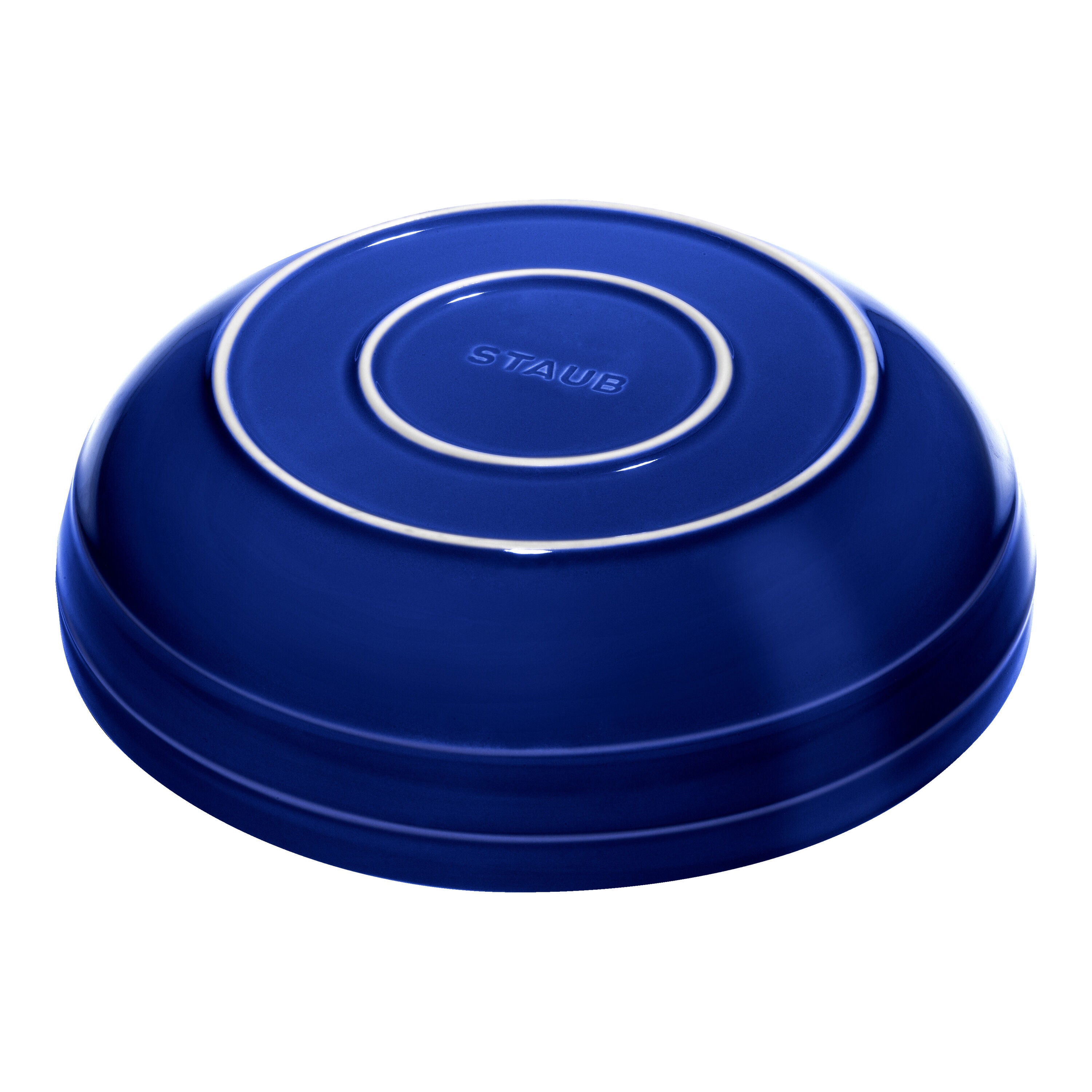 STAUB Ceramique 28 cm Ceramic Round Serving Bowl, Dark-Blue