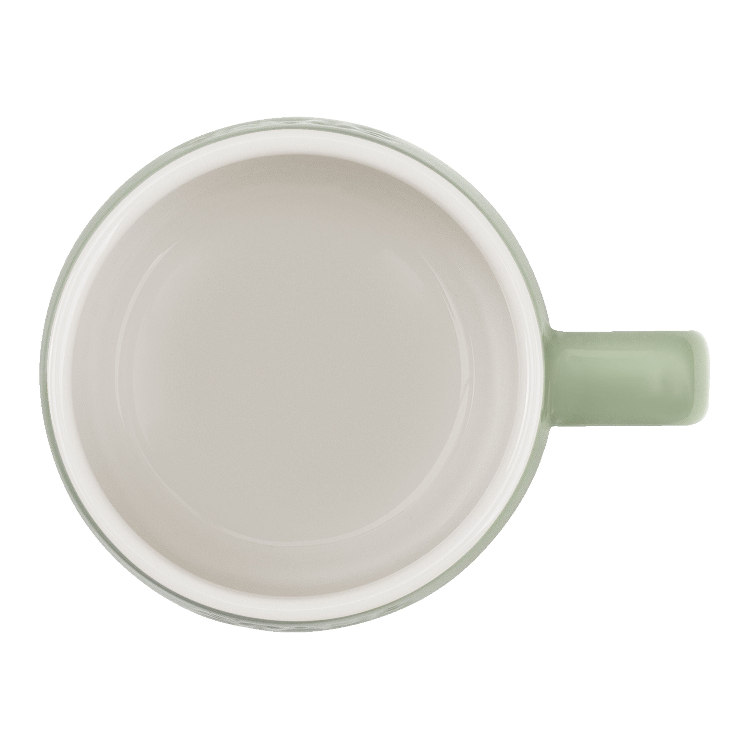 Green mug on a white background