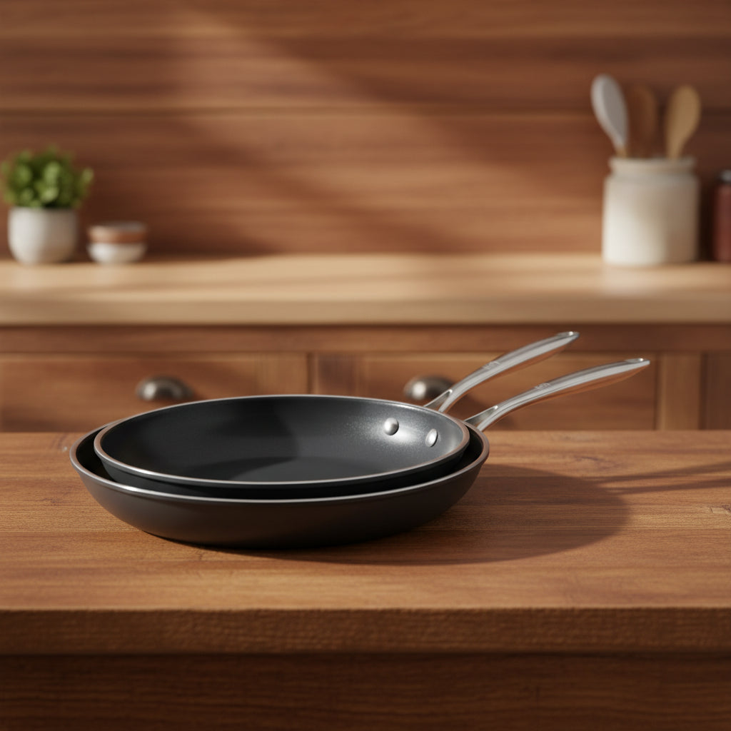 ZWILLING Forte Plus Fry Pan Set, 2 Piece, Aluminum, Ceramic Titanium