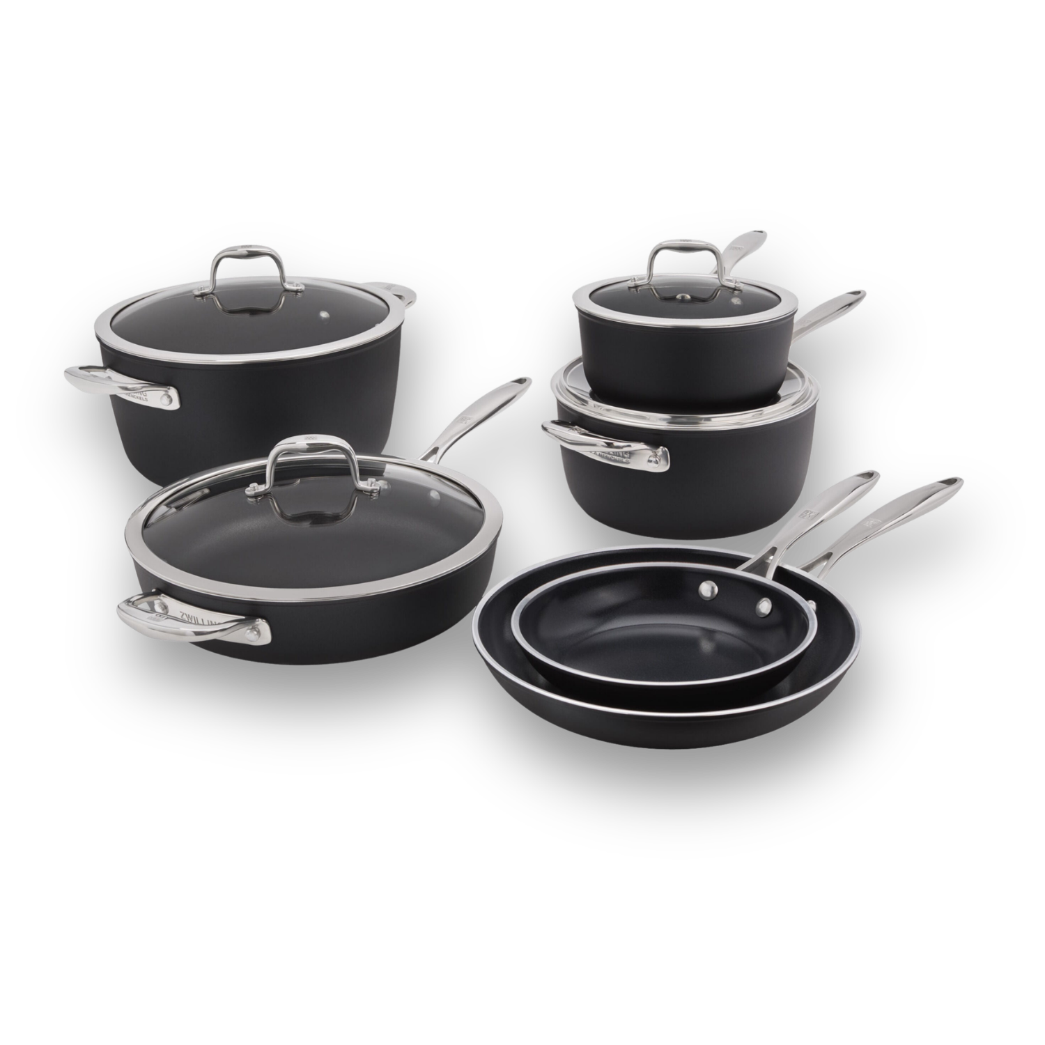 ZWILLING Forte Plus Cookware Set, 10 Piece, Aluminum, Ceramic Titanium