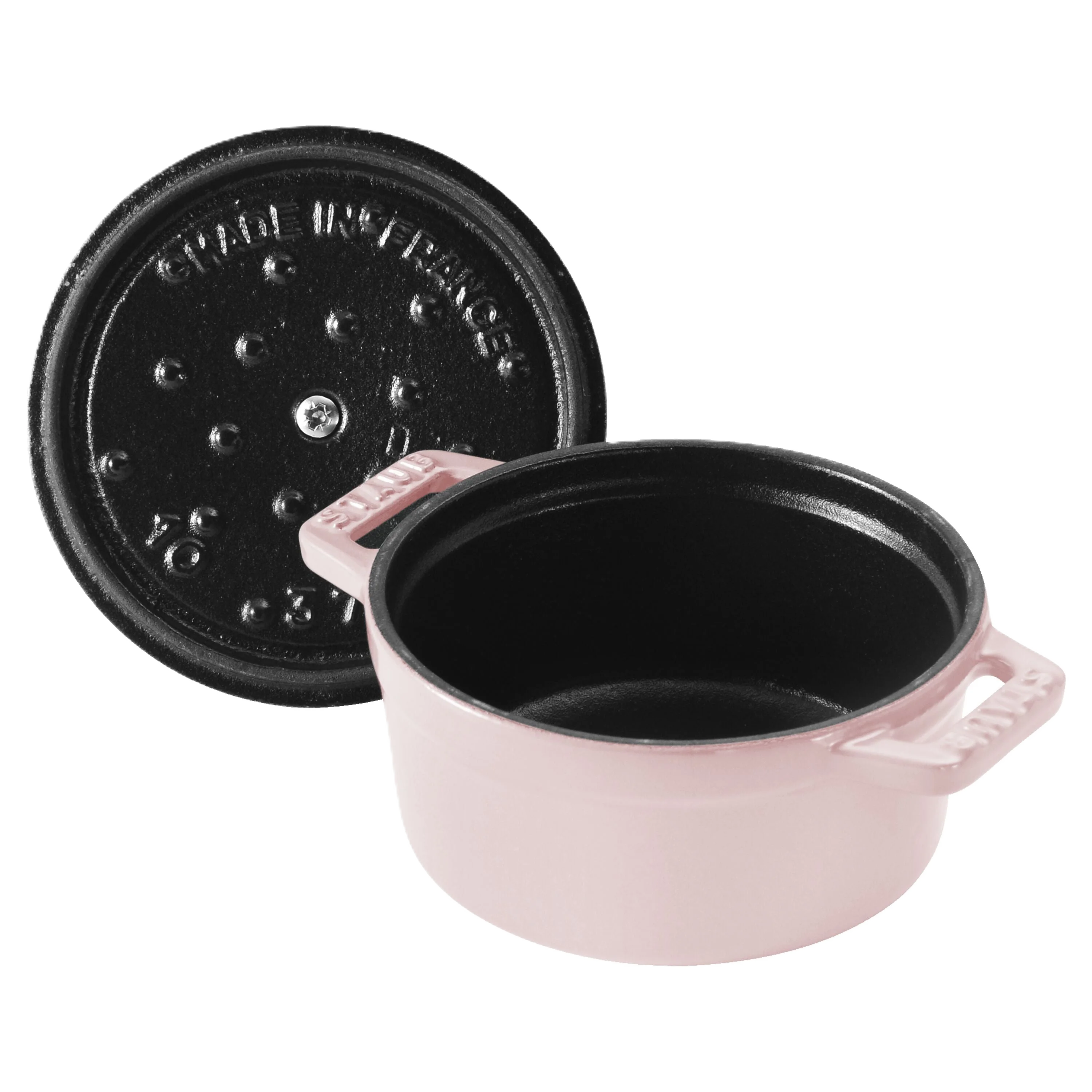 STAUB La Cocotte 250 ml Cast Iron Round Mini Cocotte, Sorbet Rose