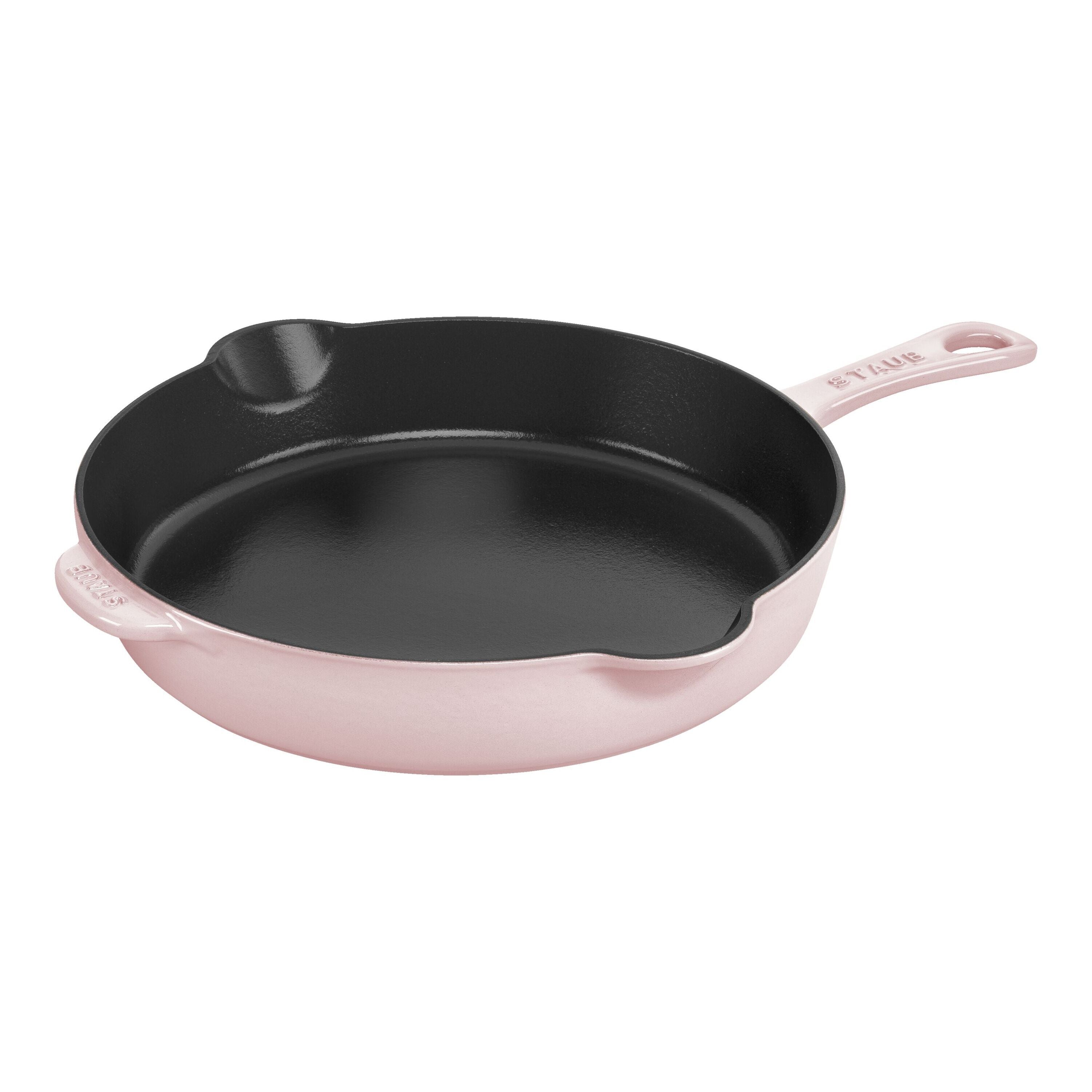 STAUB Pans 22 cm / 8.5 inch Cast Iron Traditional Deep Frypan, Sorbet Rose-0